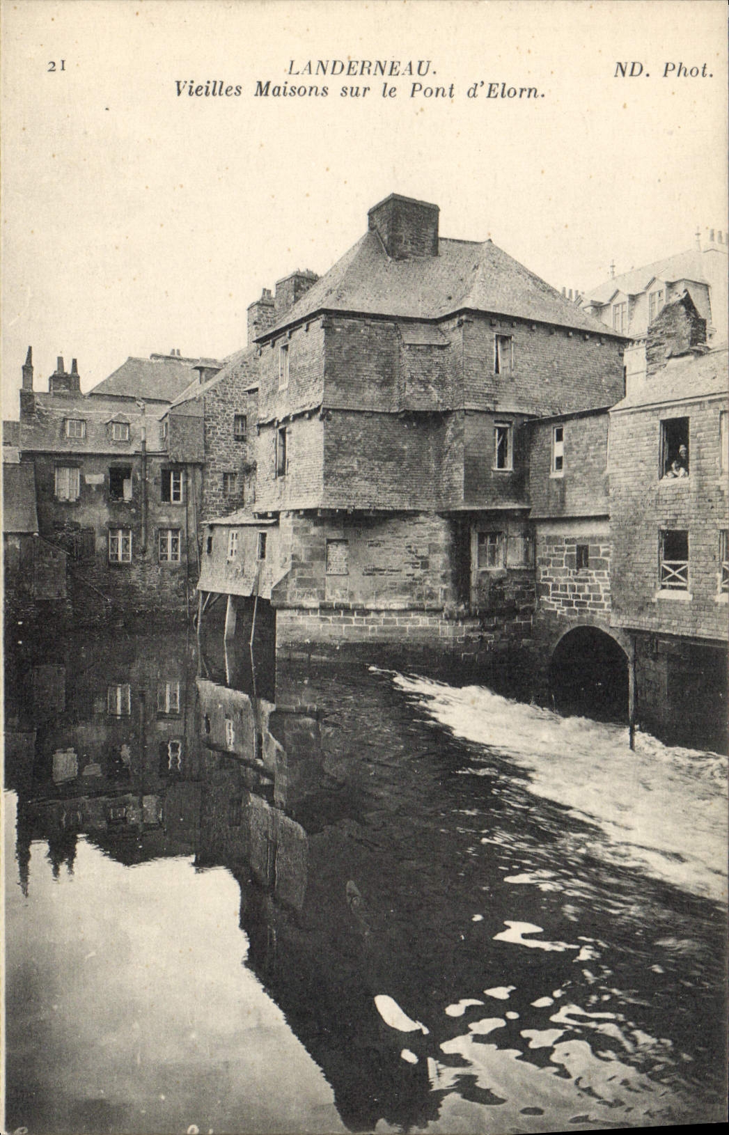 CPA Landerneau Vieilles Maisons Sur Le Pont D'Elorn