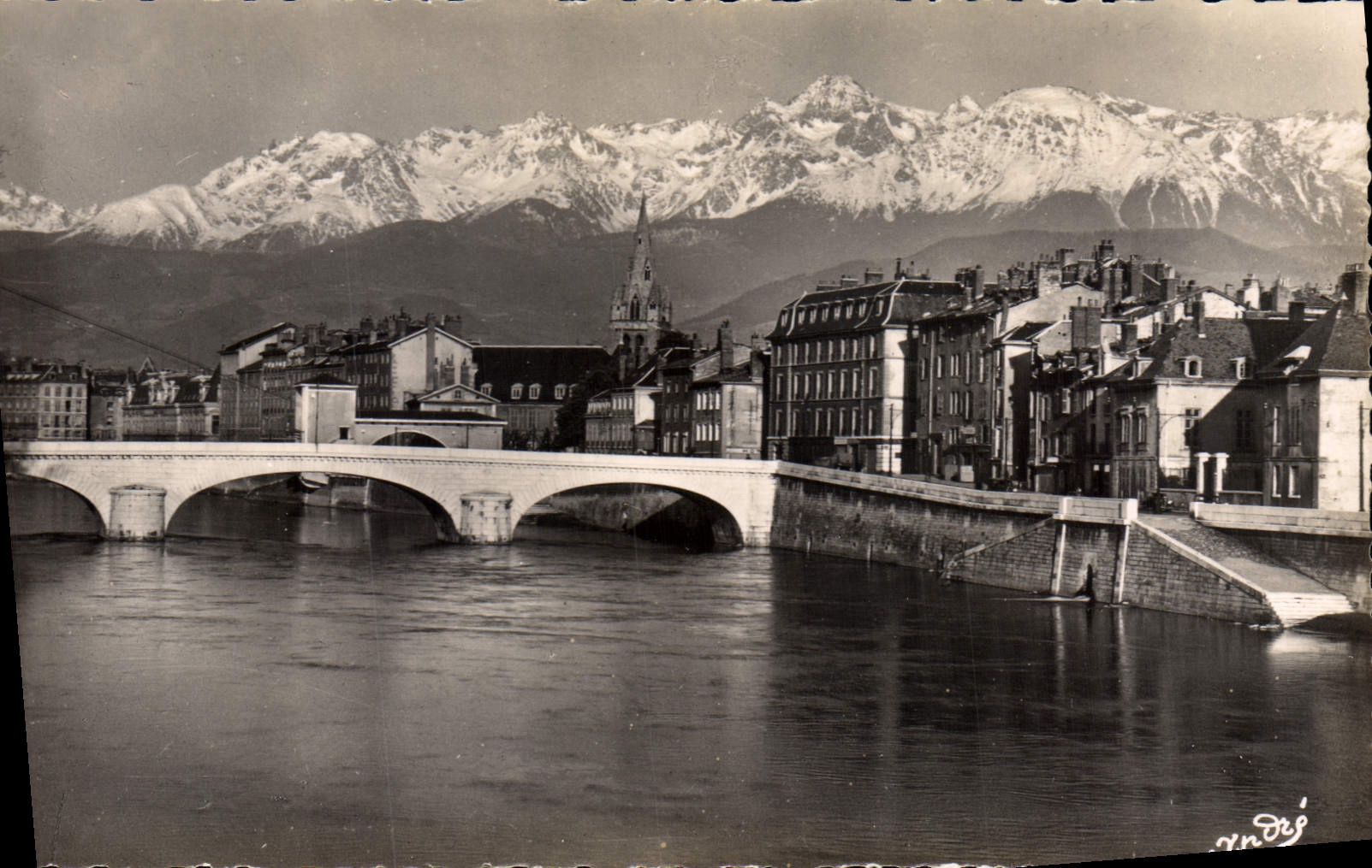 CPA Grenoble Pont Marius Gontard Et Les Alpes