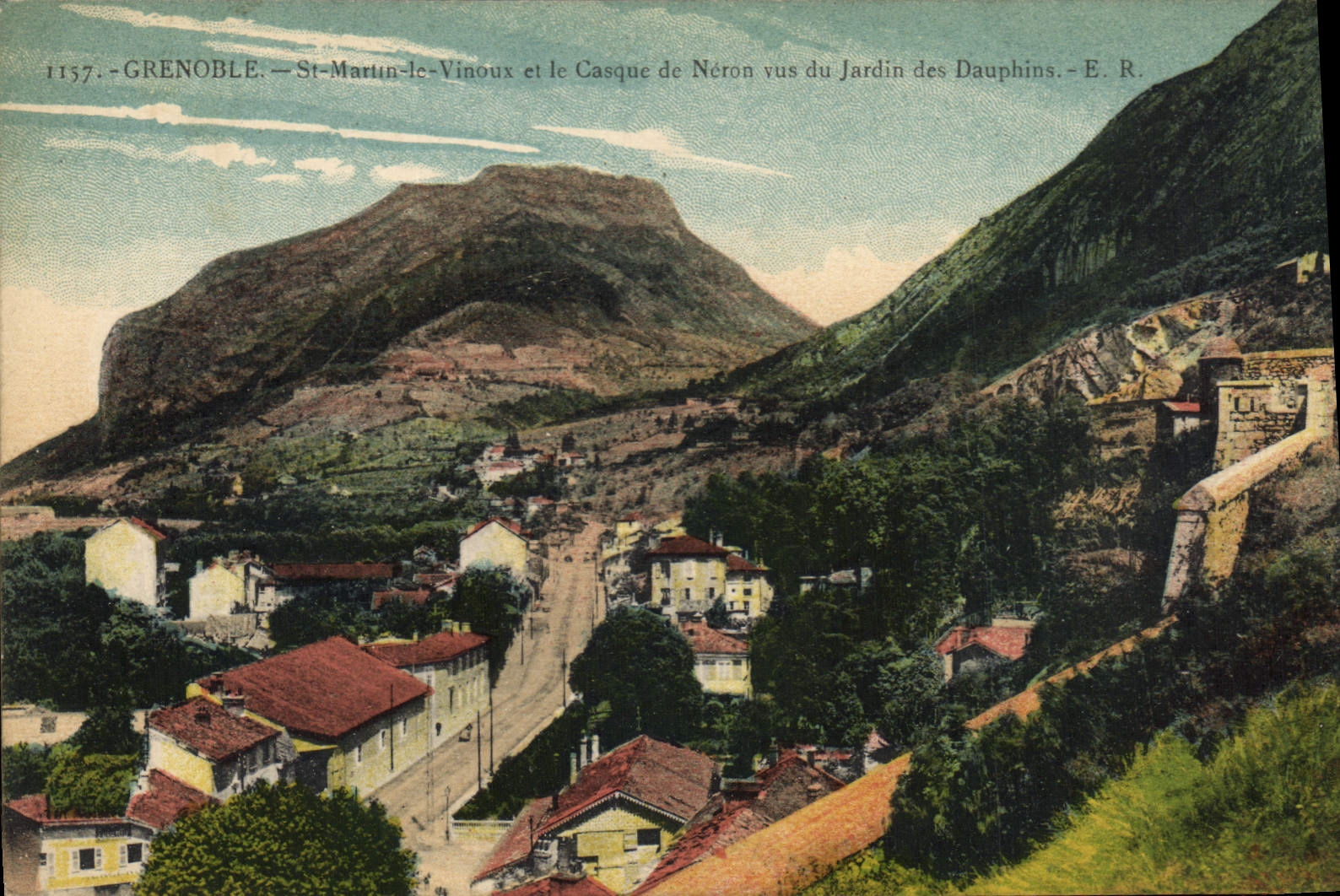 CPA Grenoble St Martin Le Vinoux Et Le Casque De Neron jardin des dauphins
