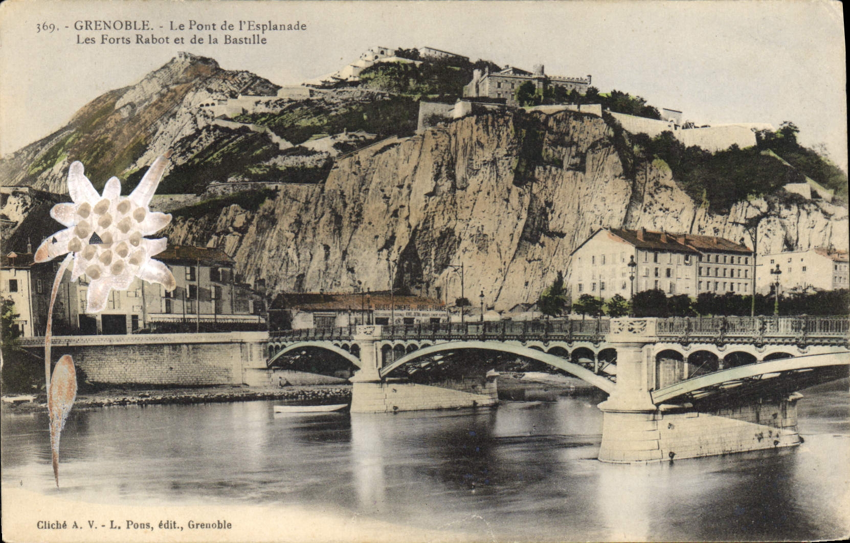 CPA Grenoble Le Pont De I'Esplanade Les Forts Rabot Bastille