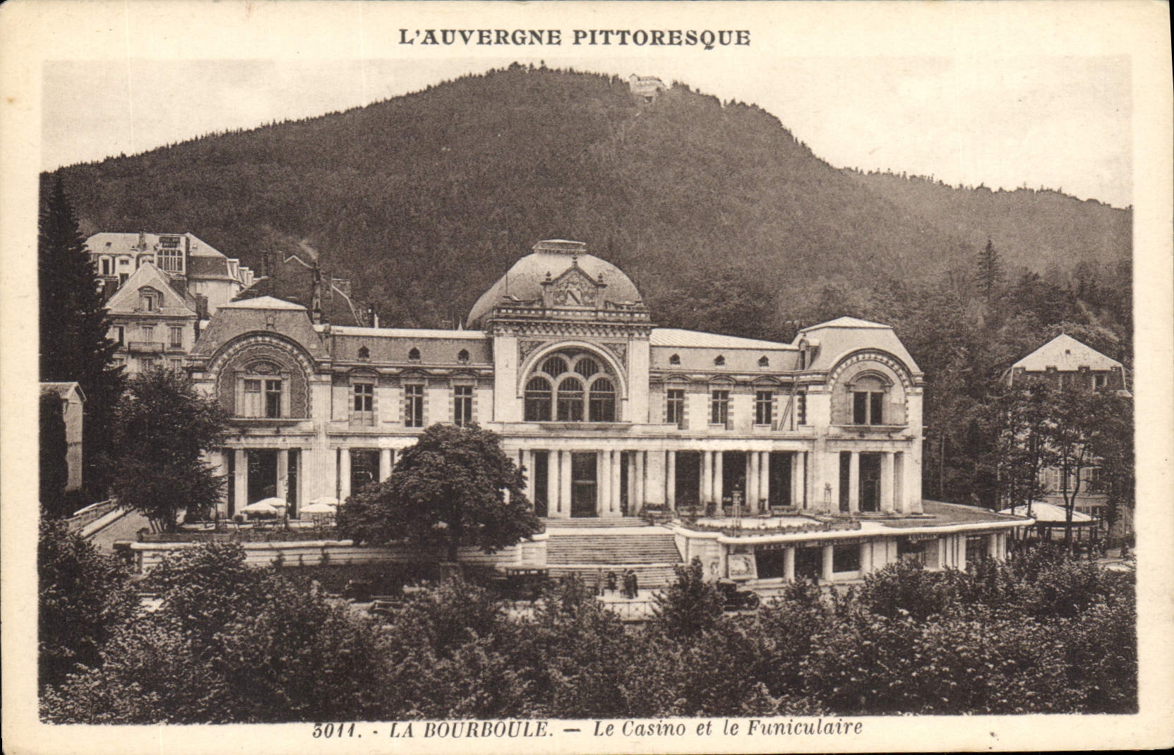 CPA La Bourboule Le Casino Et Le Funiculaire