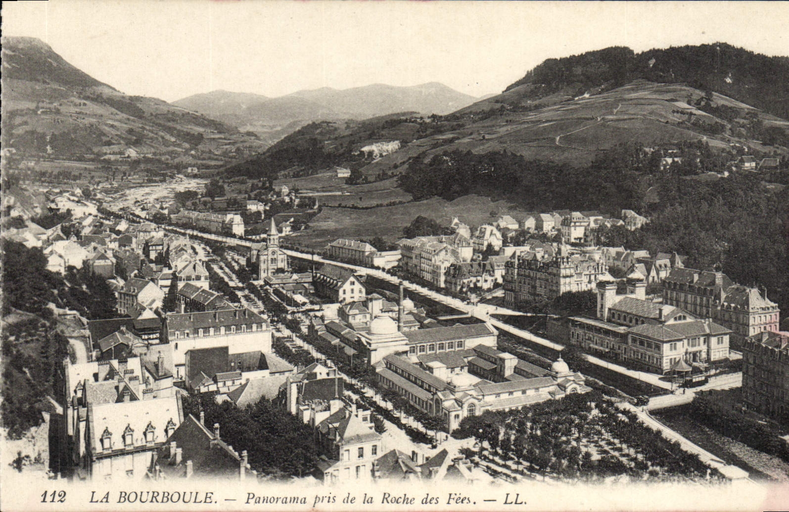 CPA La Bourboule Panorama Pris De La Roche Des Fees