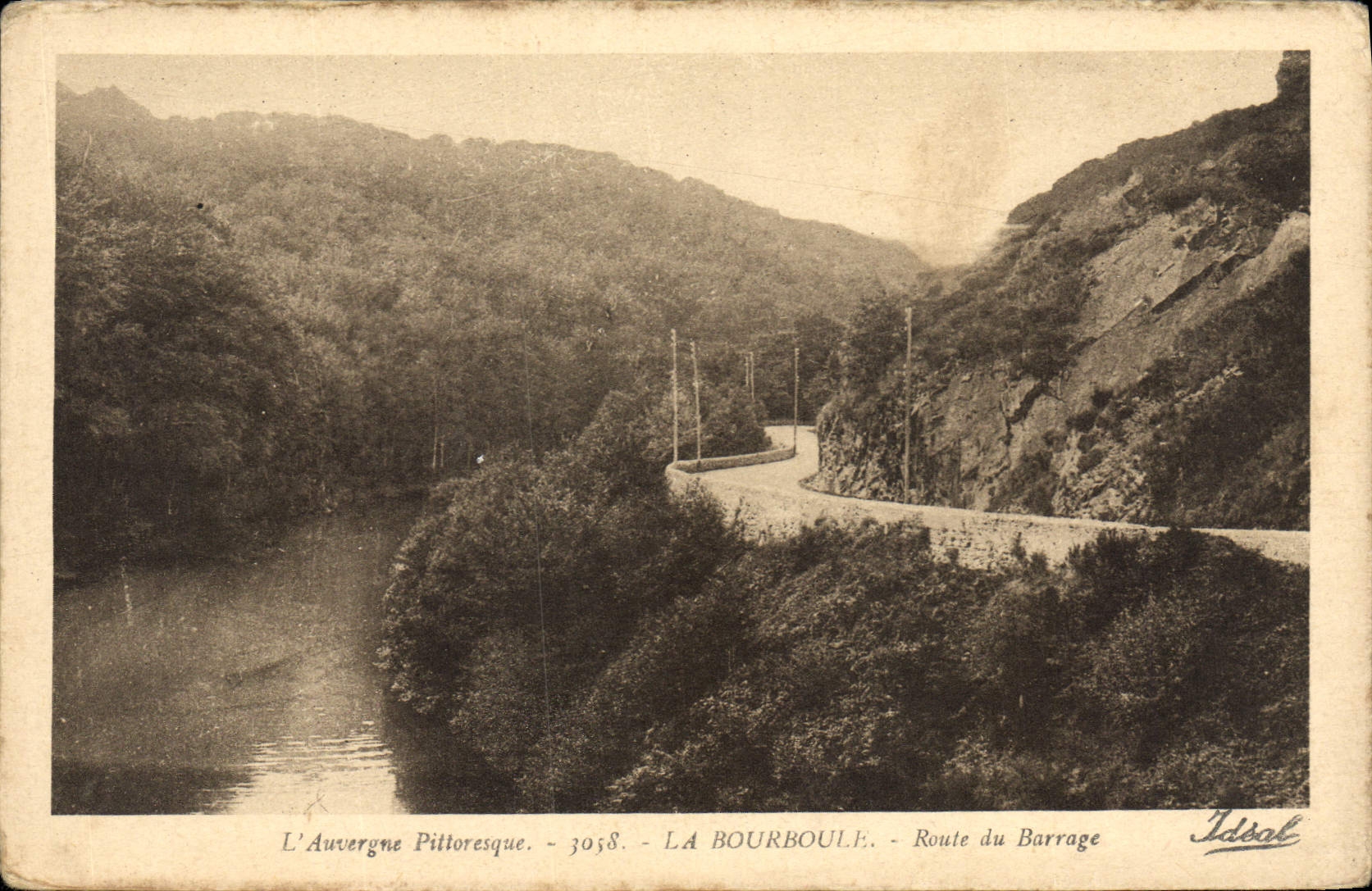 CPA La Bourboule Route Du Barrage