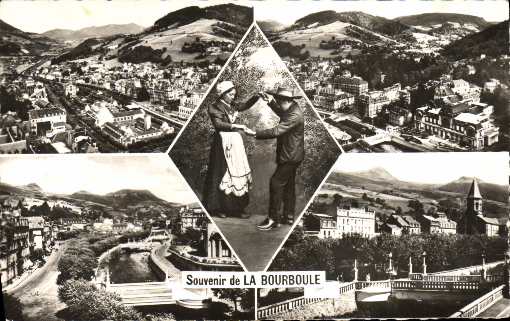 CPA Souvenir De La Bourboule casino bourrée pont église