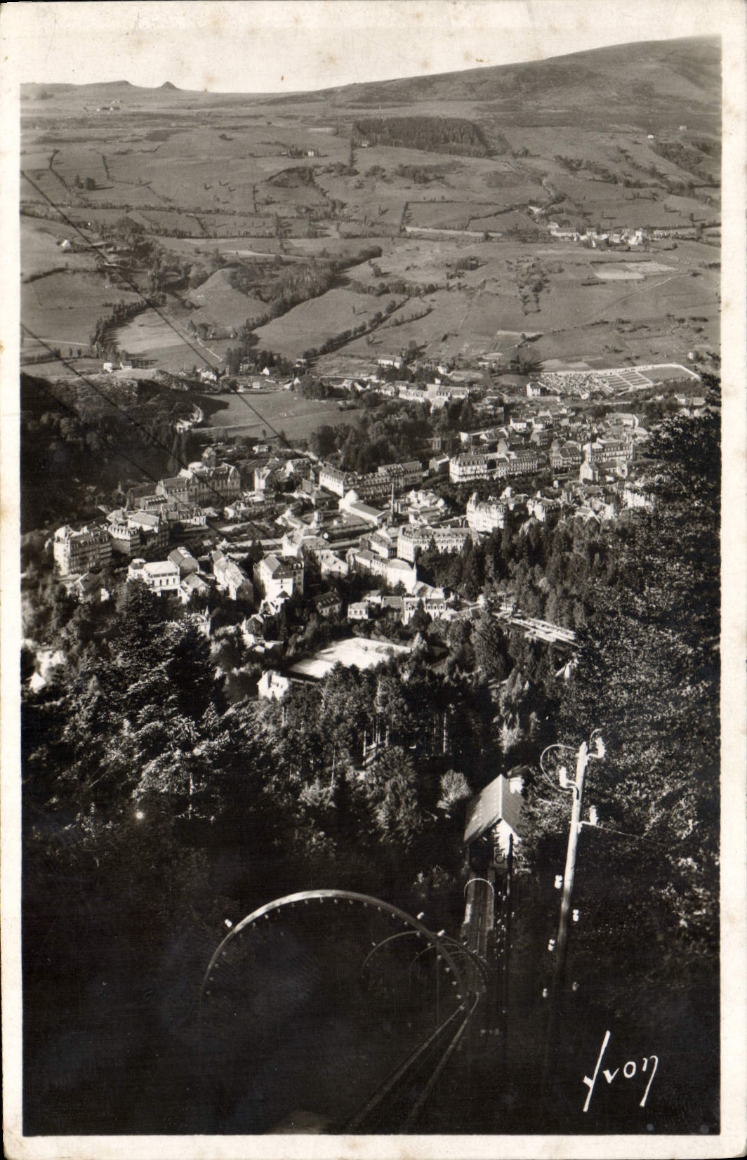 CPA La Bourboule Vue Generale Prise Du Funiculaire De Charlannes