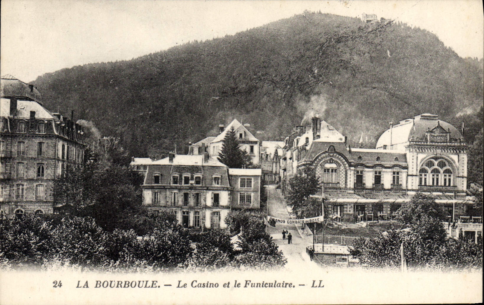 CPA La Bourboule Le Casino Et Le Funiculaire