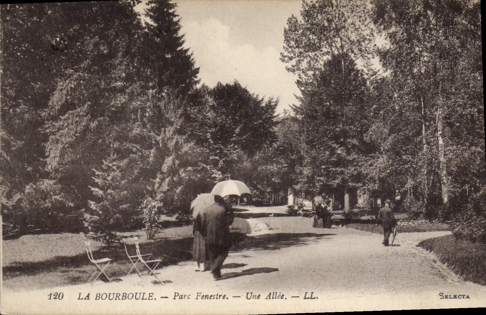 CPA La Bourboule Parc Fenestre Une Allee