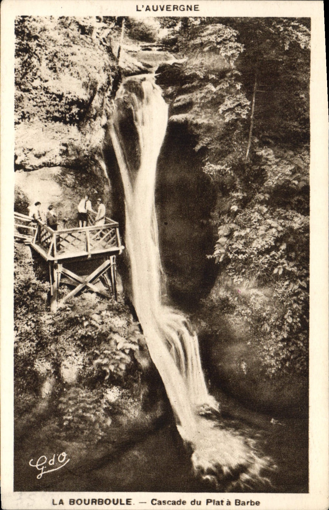 CPA La Bourboule Cascade Du Plat A Barbe