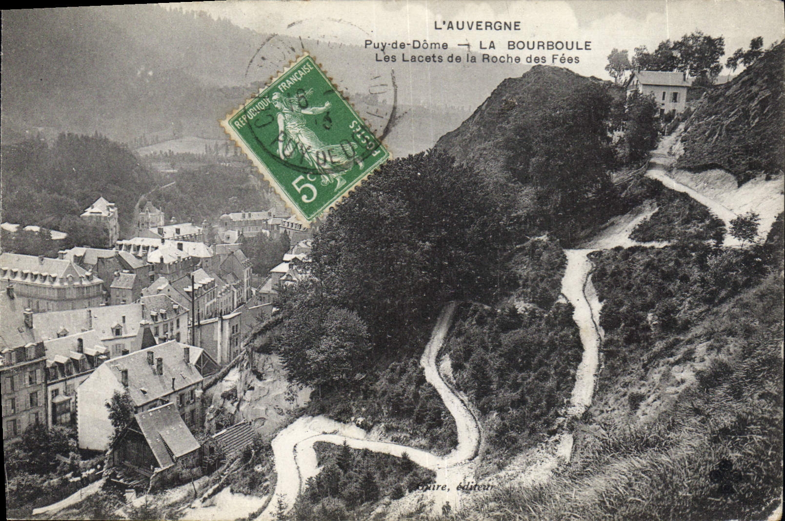 CPA La Bourboule Les Lacets De La Roche Des Fees