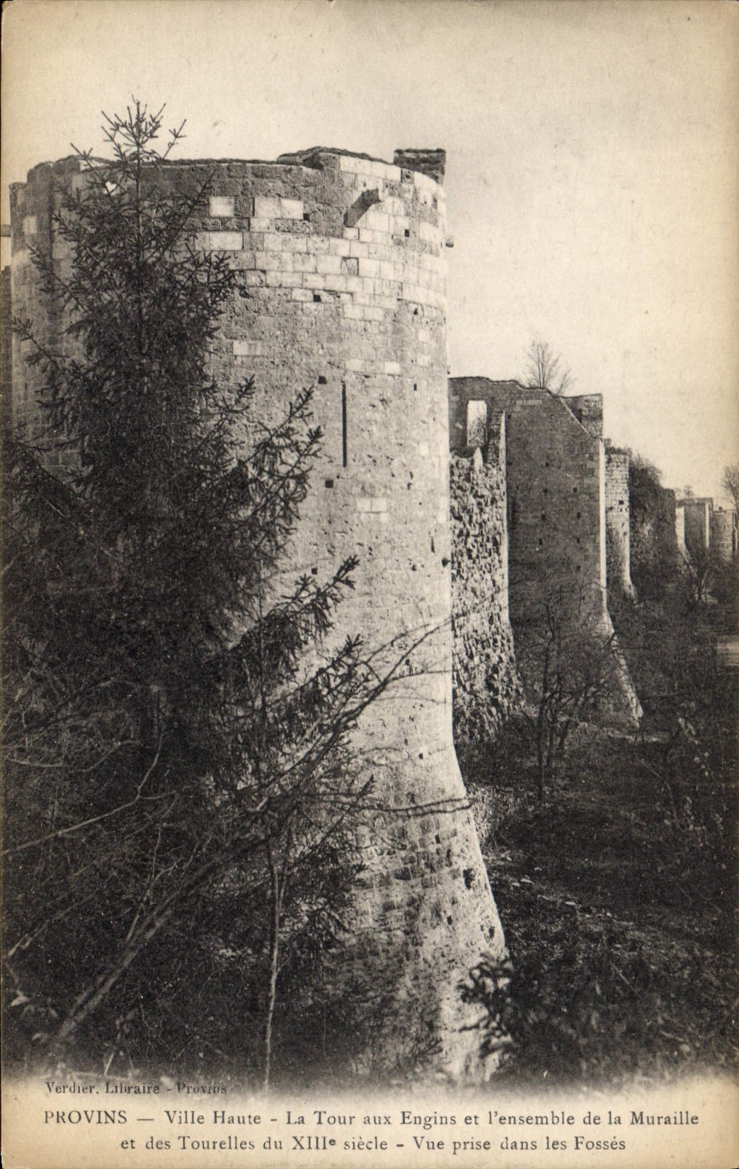 CPA Provins Ville Haute La Tour Aux Engins Et I'Ensemble