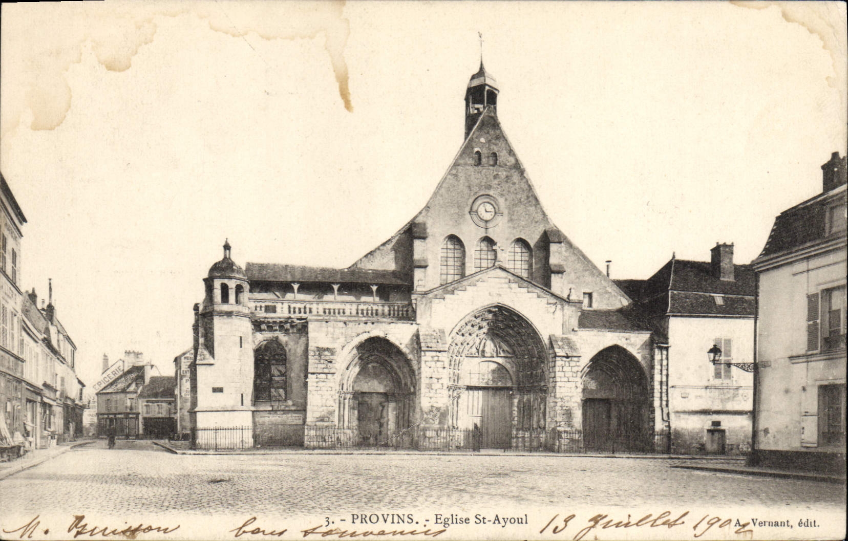 CPA Provins Eglise St Ayoul