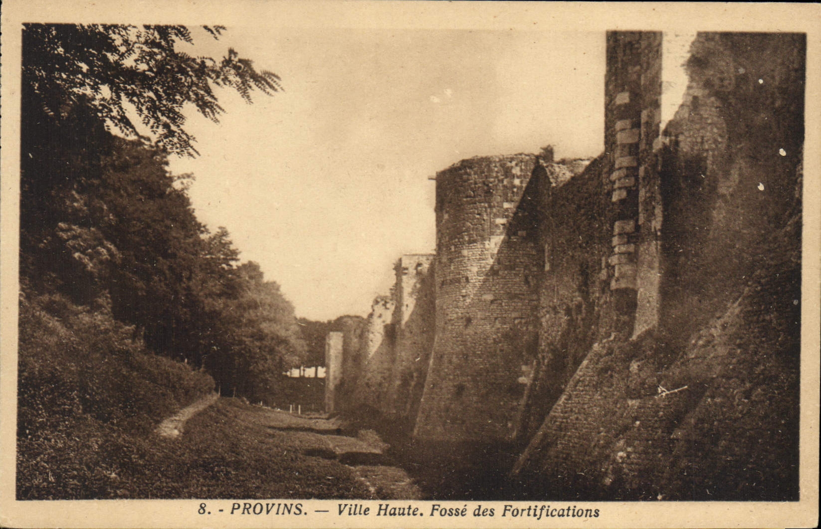 CPA Provins Ville Haute Fossé Des Fortifications