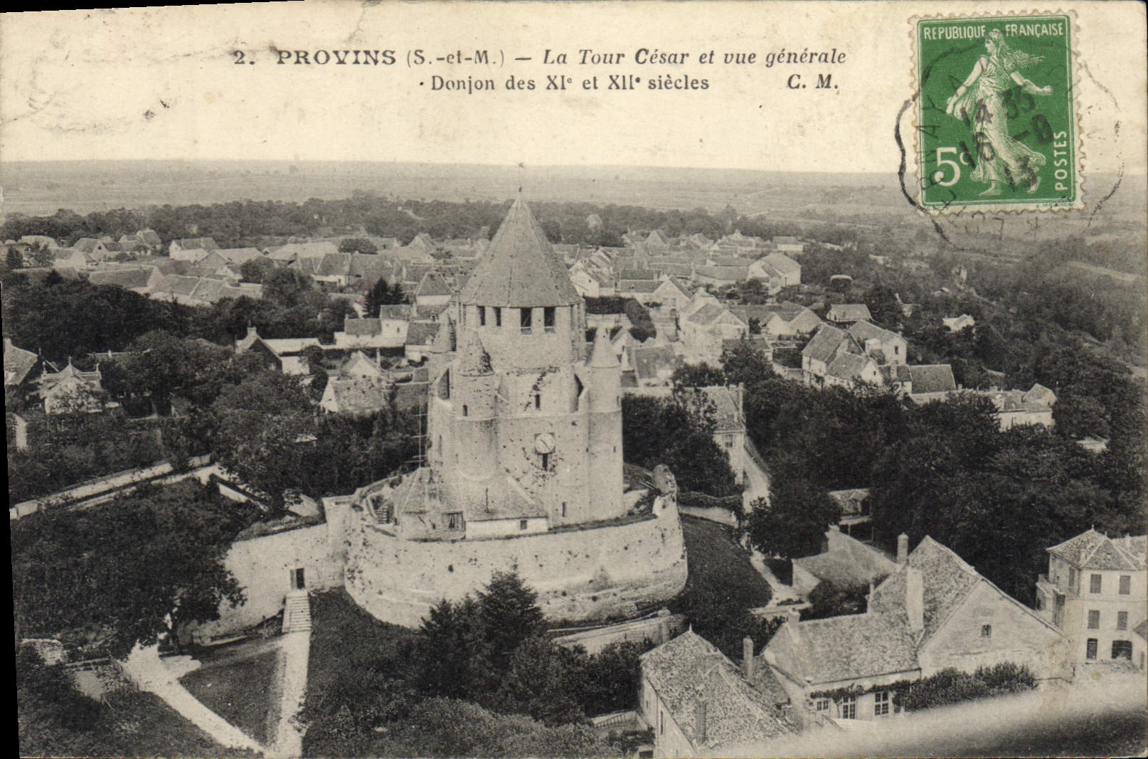 CPA Provins La Tour Cesar Et Vue Generale