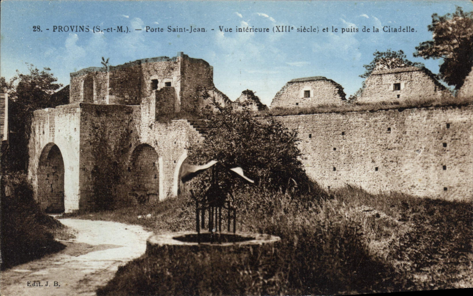 CPA Provins Porte Saint Jean Vue Interieure