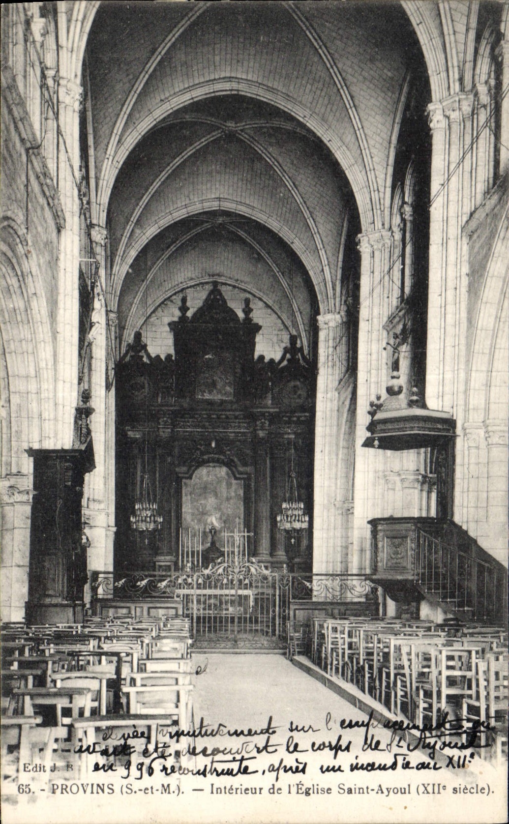 CPA Provins Interieur De I'Eglise Saint Ayoul