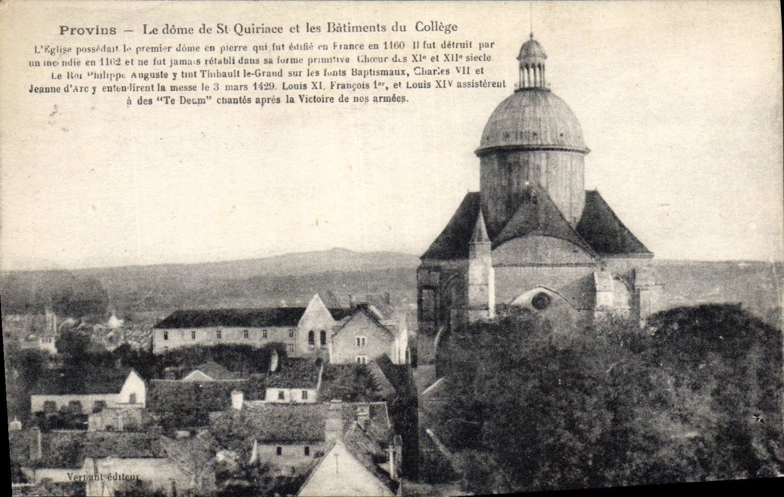 CPA Provins Le Dome De St Quiriace Et Les Batiments du college