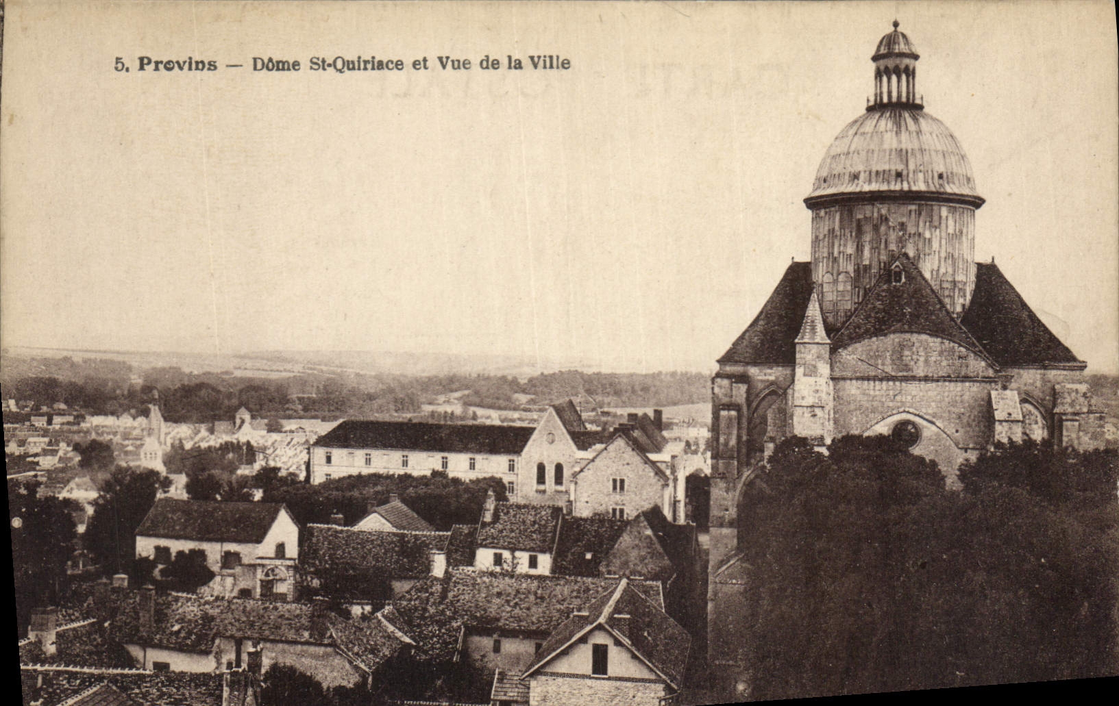 CPA Provins Dome St Quiriace Et Vue De La Ville