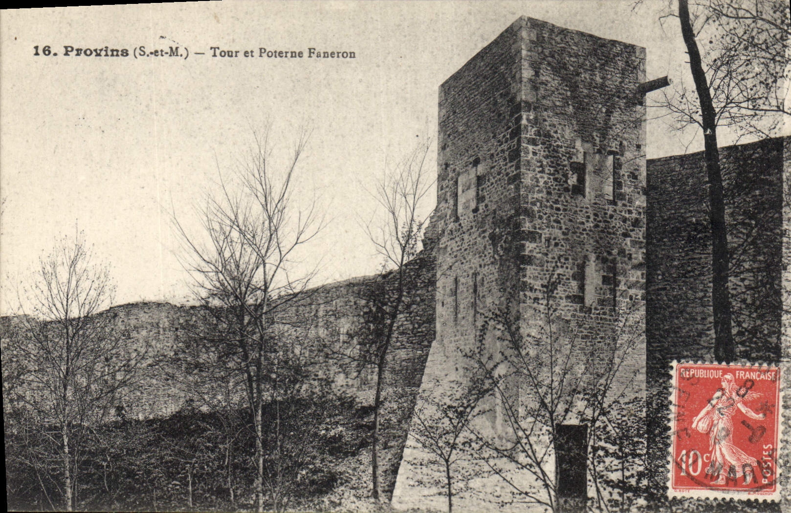 CPA Provins Tour Et Poterne Faneron