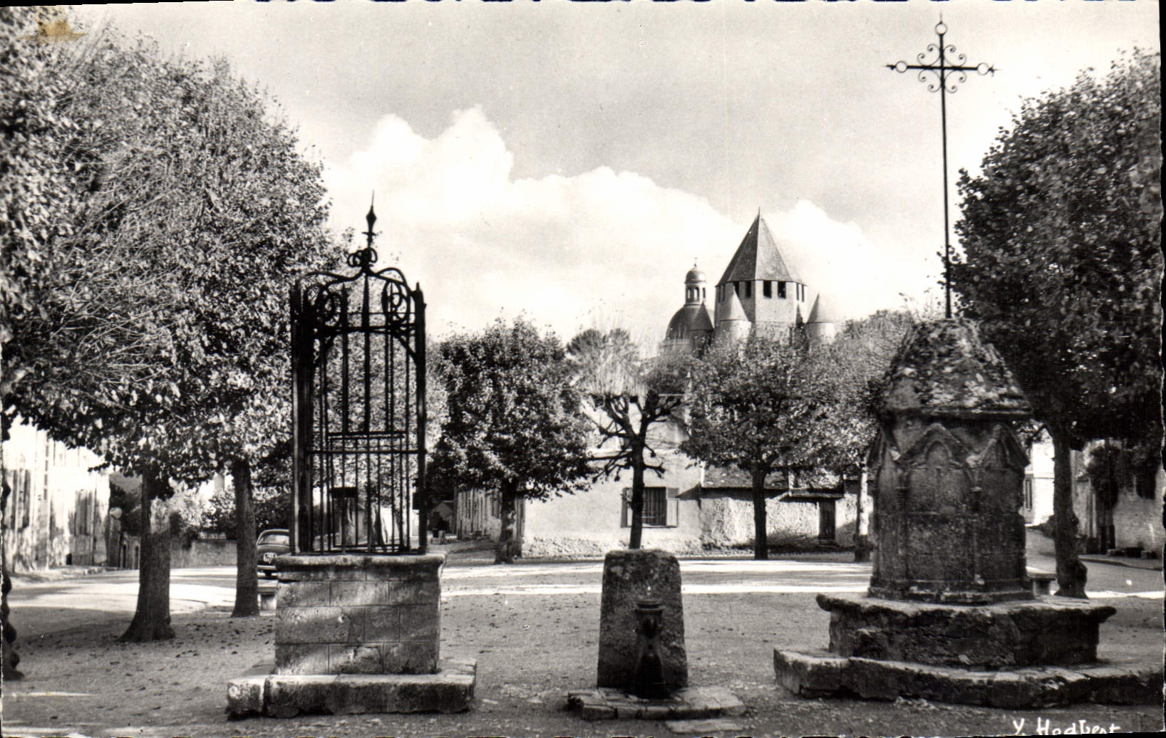 CPA Provins La Place Du Chatel