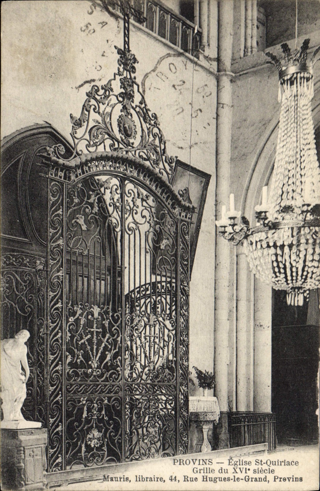 CPA Provins Eglise St Quiriace Grille