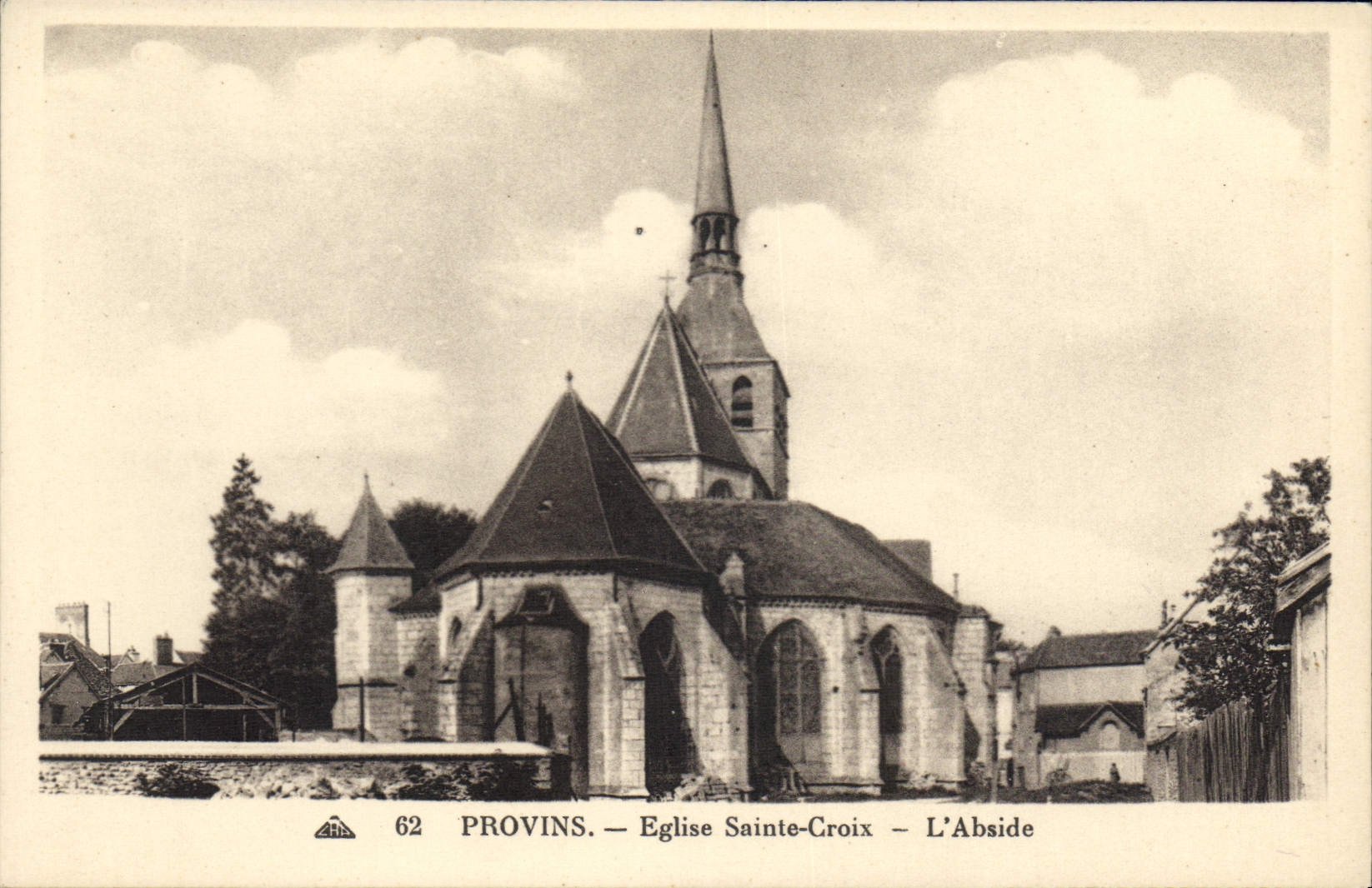 CPA Provins Eglise Sainte Croix L'Abside