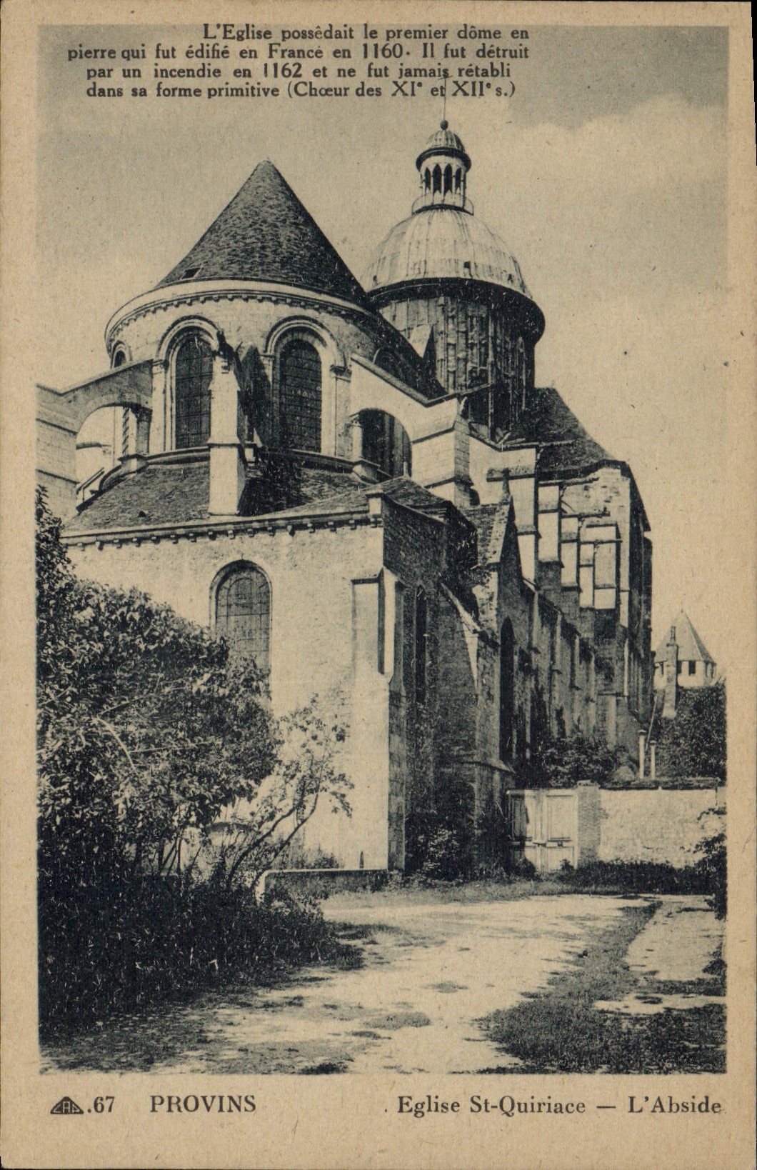 CPA Provins Eglise Sainte Croix L'Abside