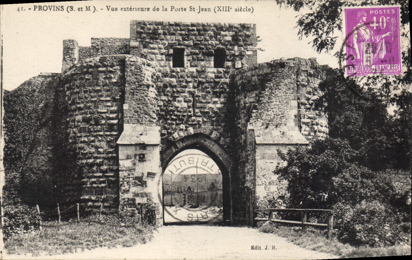 CPA Provins Vue Exterieure De La Porte St Jean