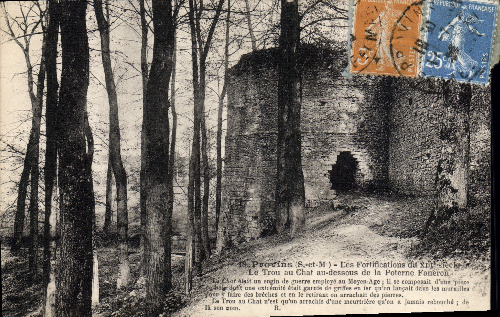CPA Provins Les Fortifications trou au chat