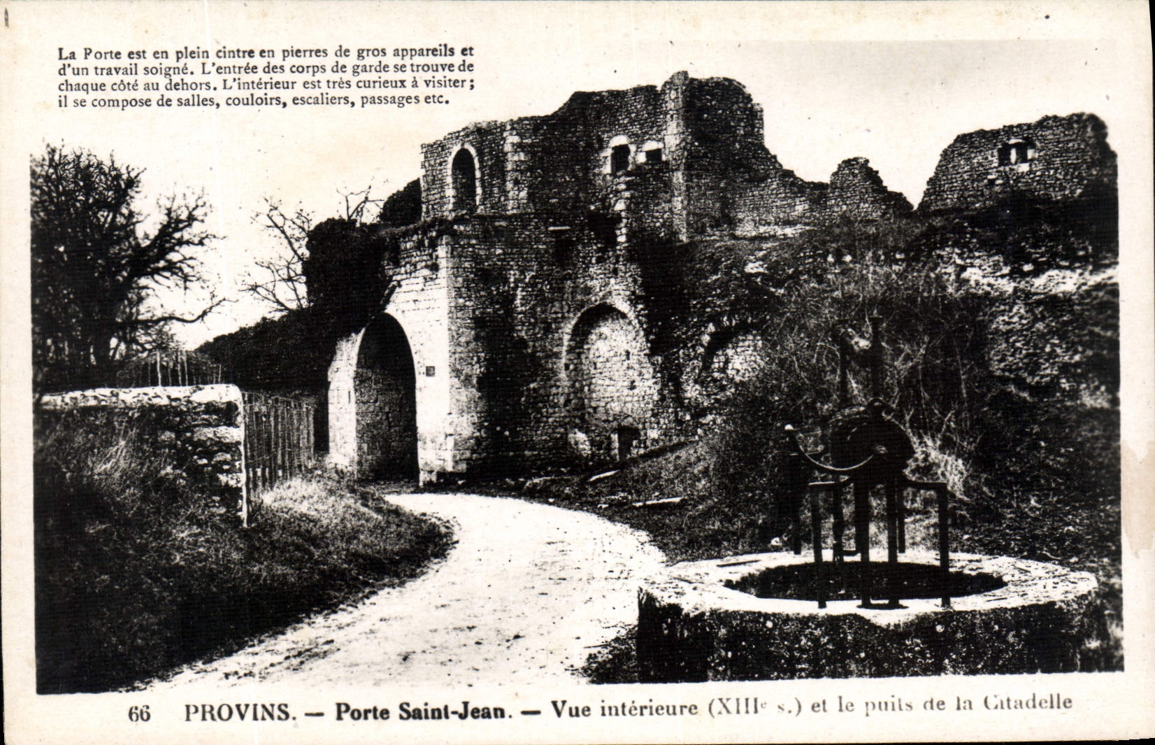 CPA Provins Porte Saint Jean Vue Interieure Et Le Puits