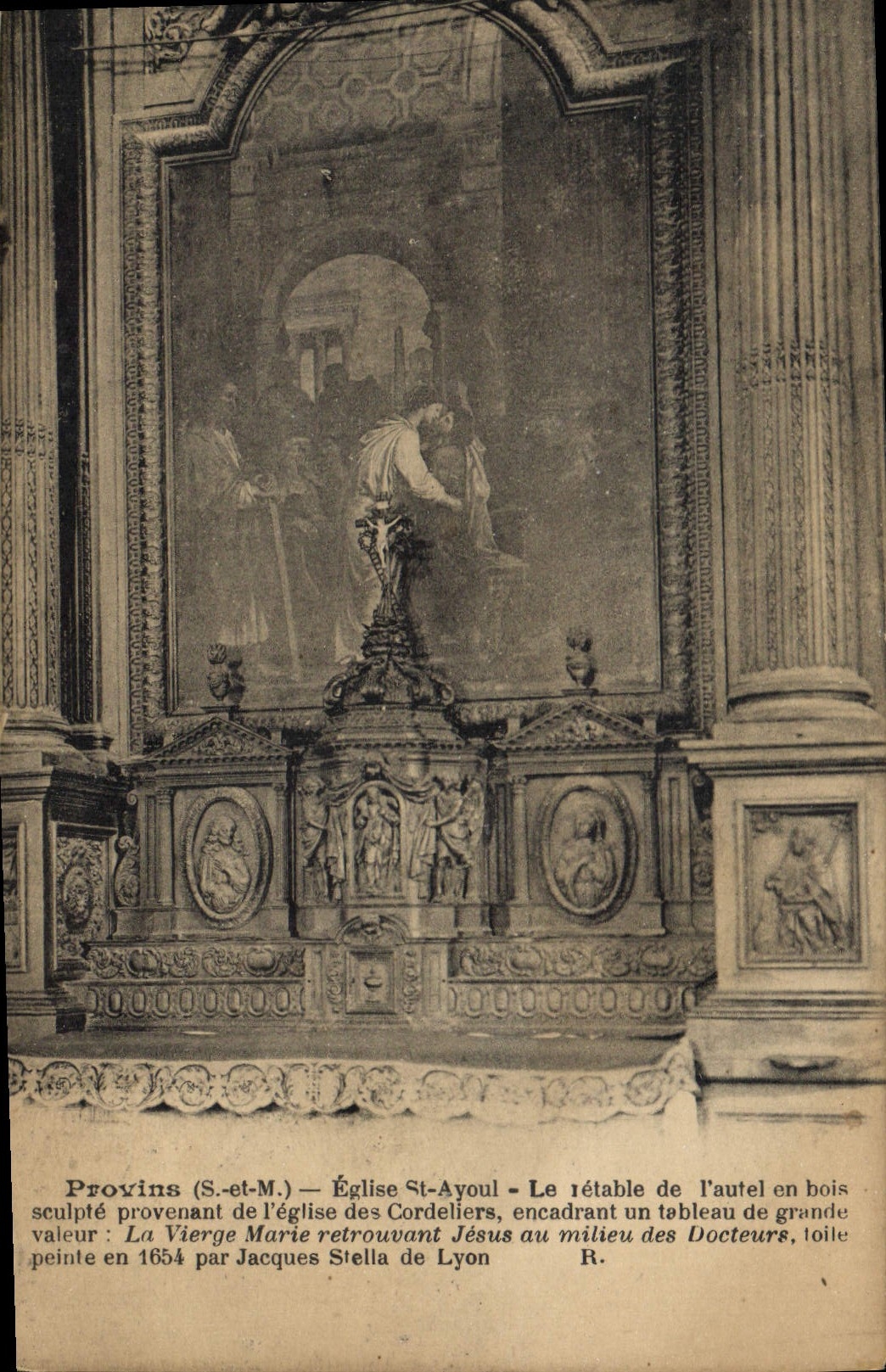 CPA Provins Eglise St Ayoul Le Retable De I'Autel 1654