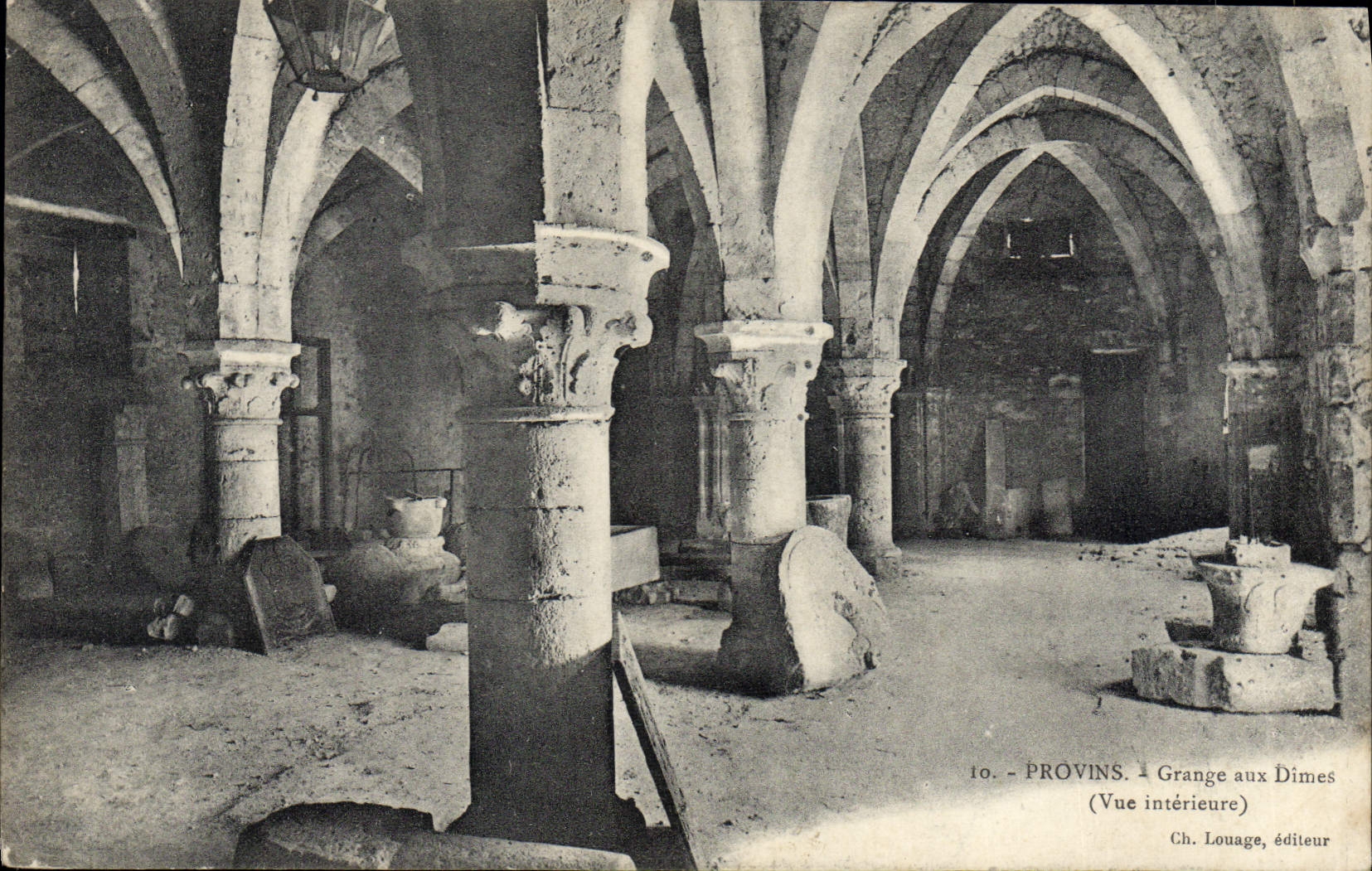 CPA Provins Grange Aux Dimes vue intérieure
