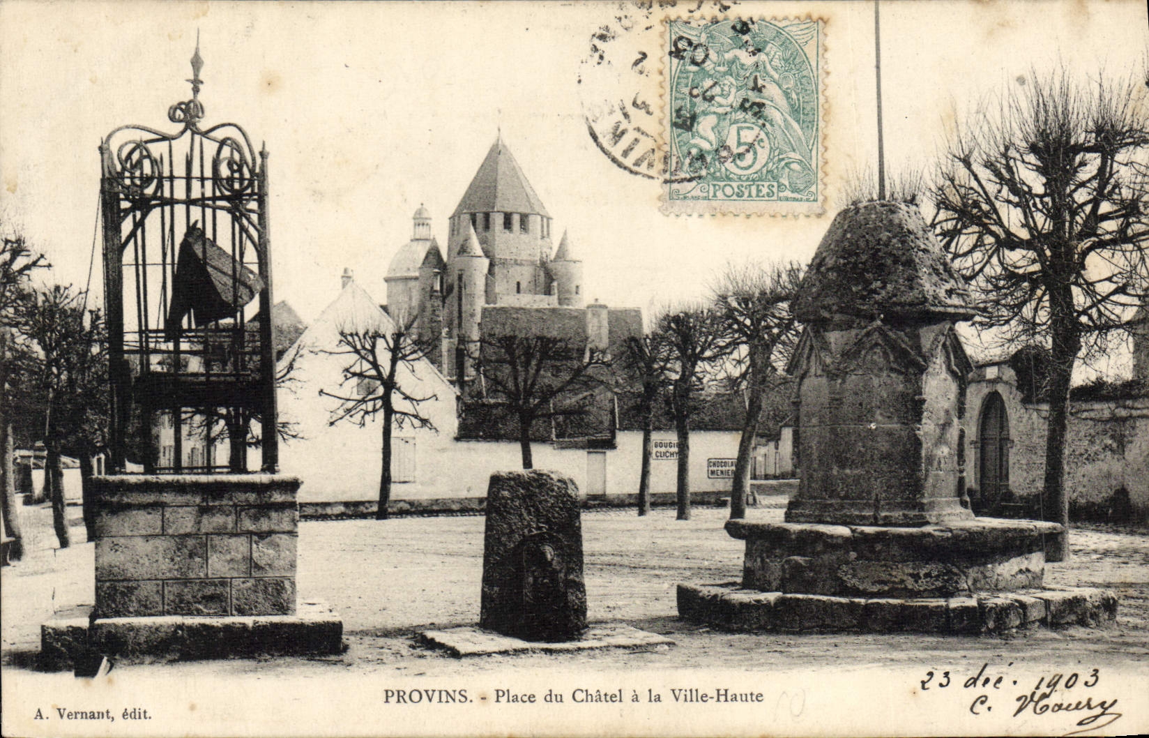 CPA Provins Place Du Chatel A La Ville Haute