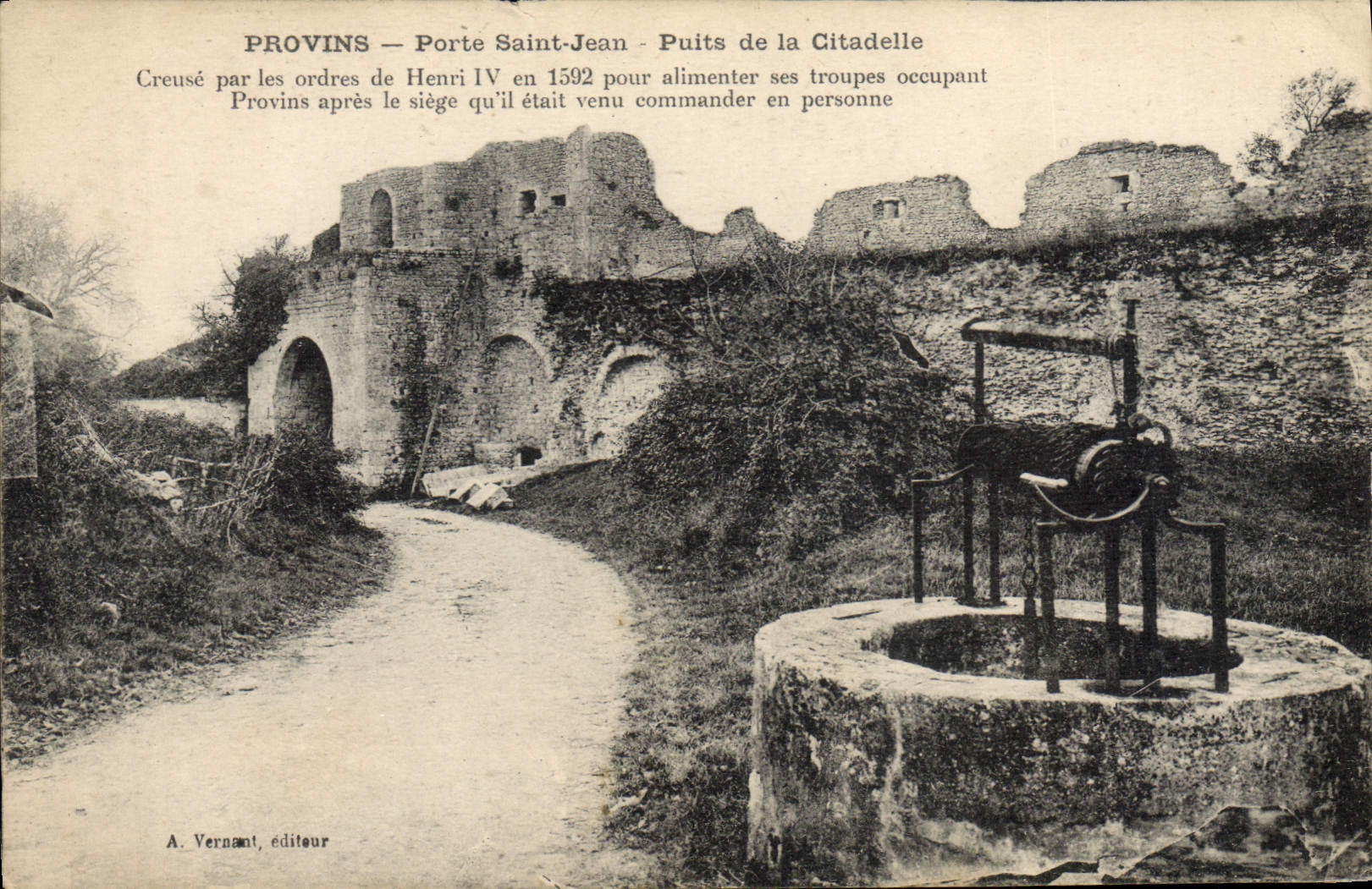 CPA Provins Porte Saint Jean Puits De La Citadelle