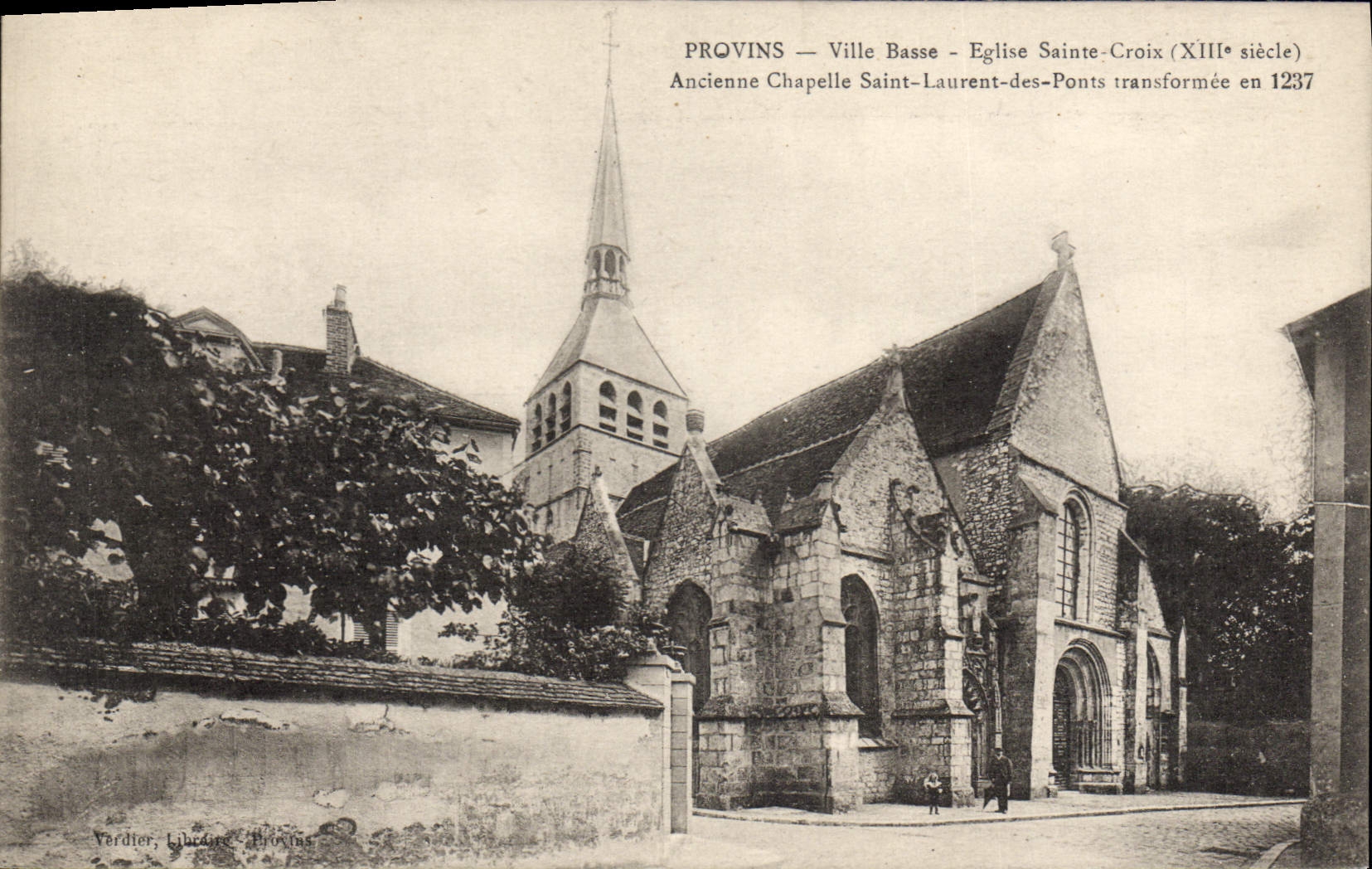CPA Provins Ville Basse Eglise Sainte Croix