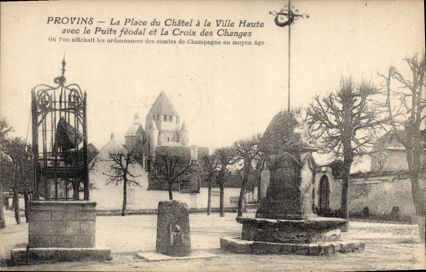 CPA Provins La Place Du Chatel A La Ville Haute