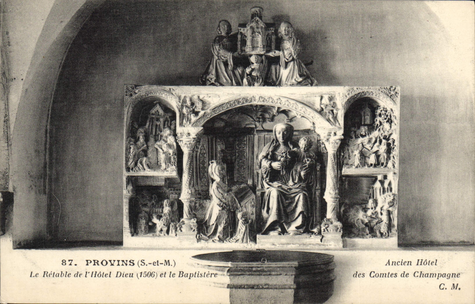 CPA Provins Le Retable De I'Hotel Dieu