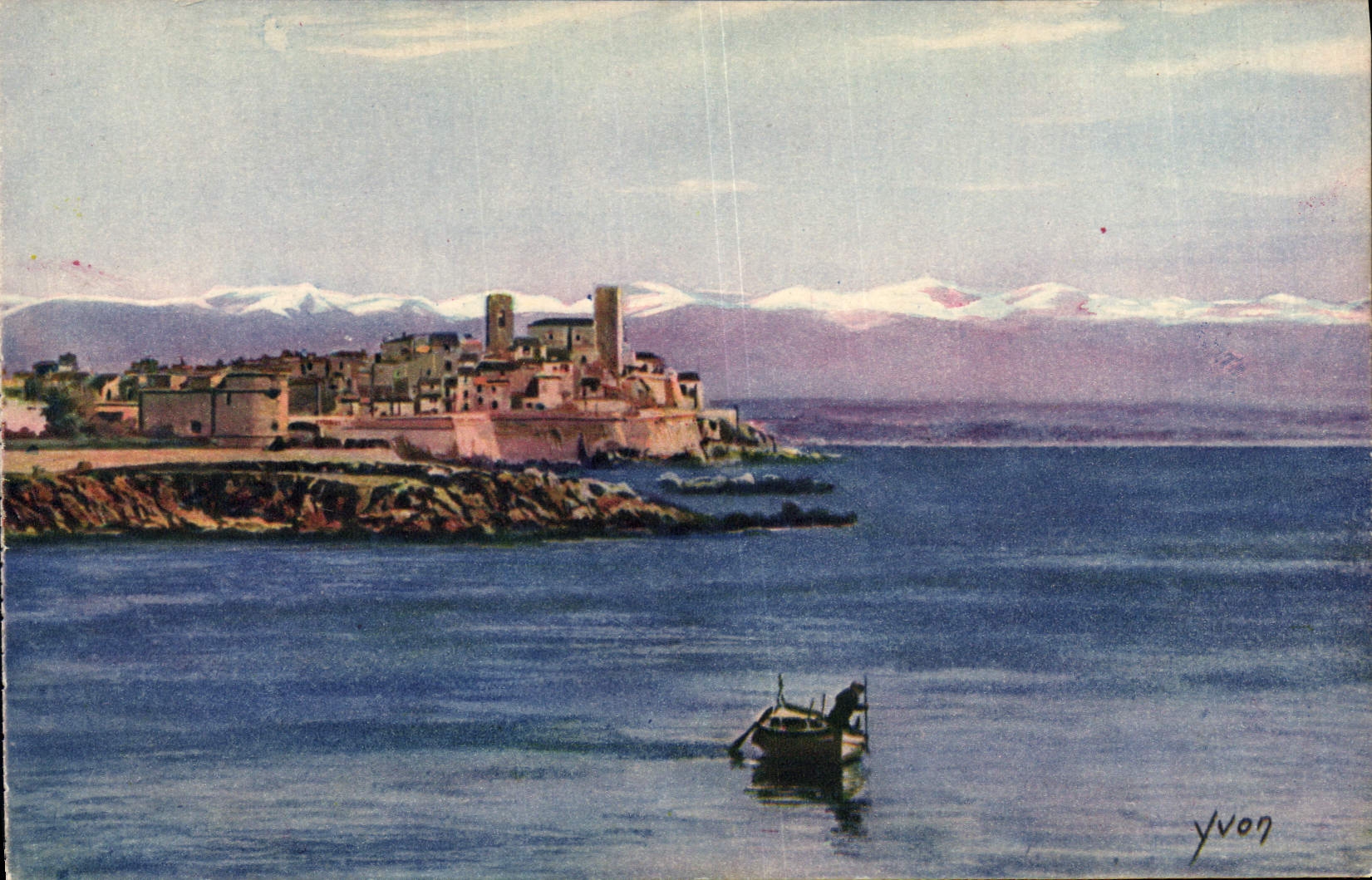 CPA Antibes Le Fort Carre Et La Chaine Des Alpes