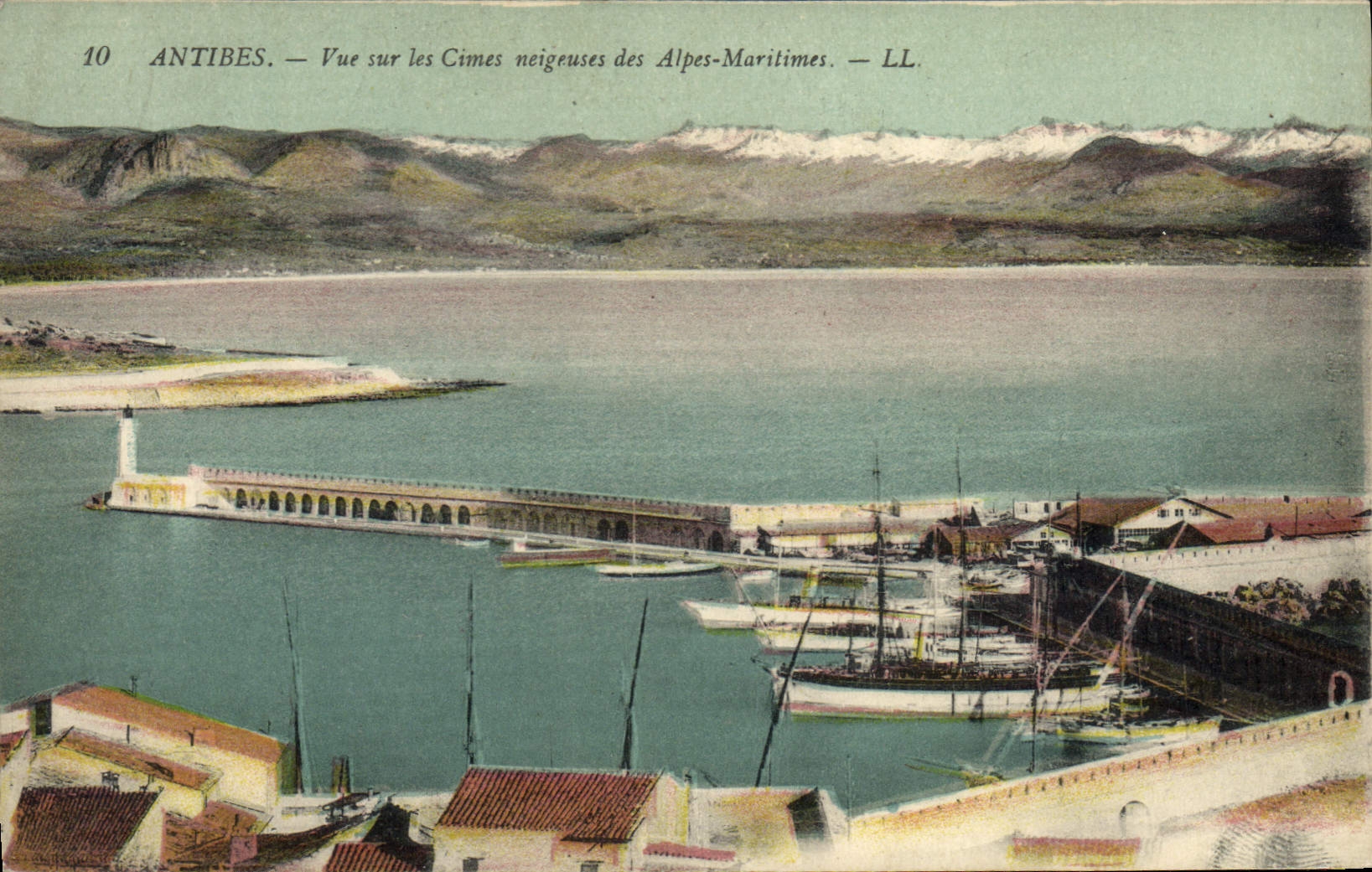 CPA Antibes Vue Sur Les Cimes Neigeuses Des Alpes Maritimes
