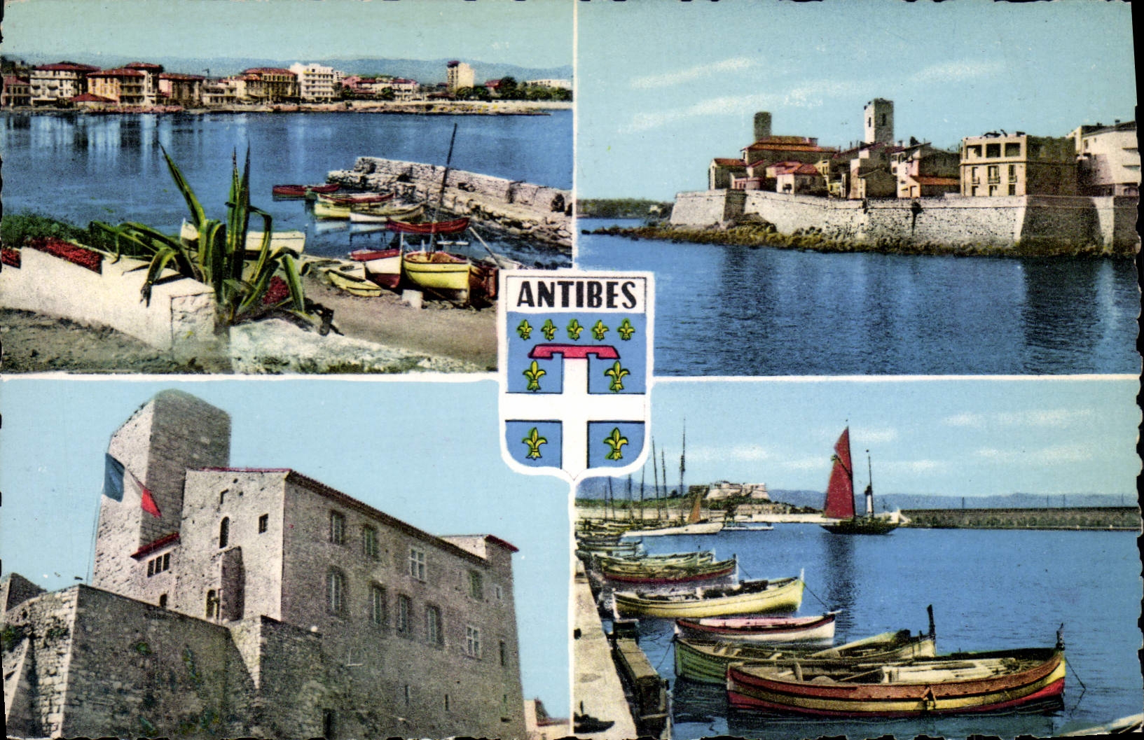 CPA Antibes Vue Prise De La Route Du Cap Les Remparts