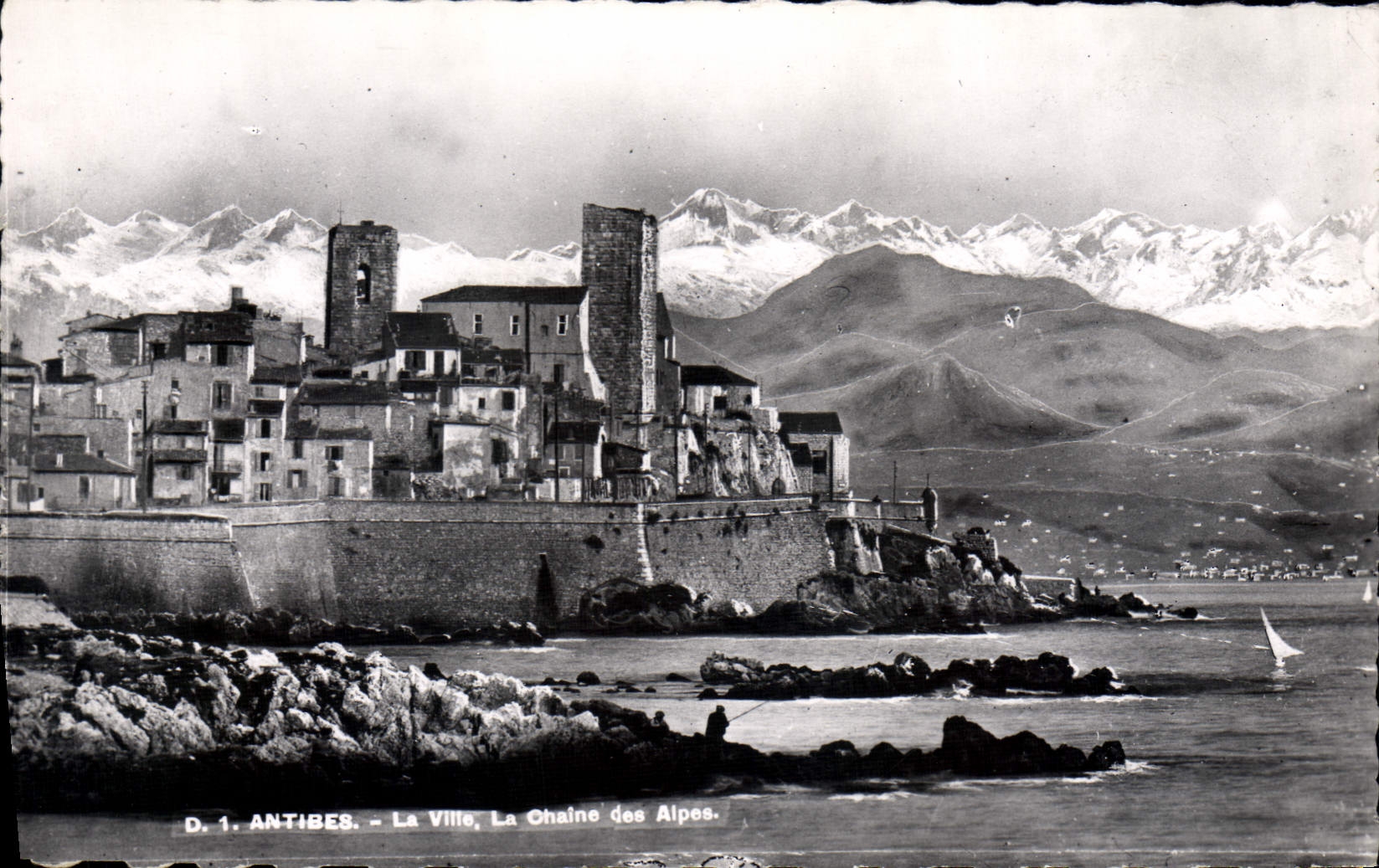 CPA Antibes La Ville La Chaine Des Alpes