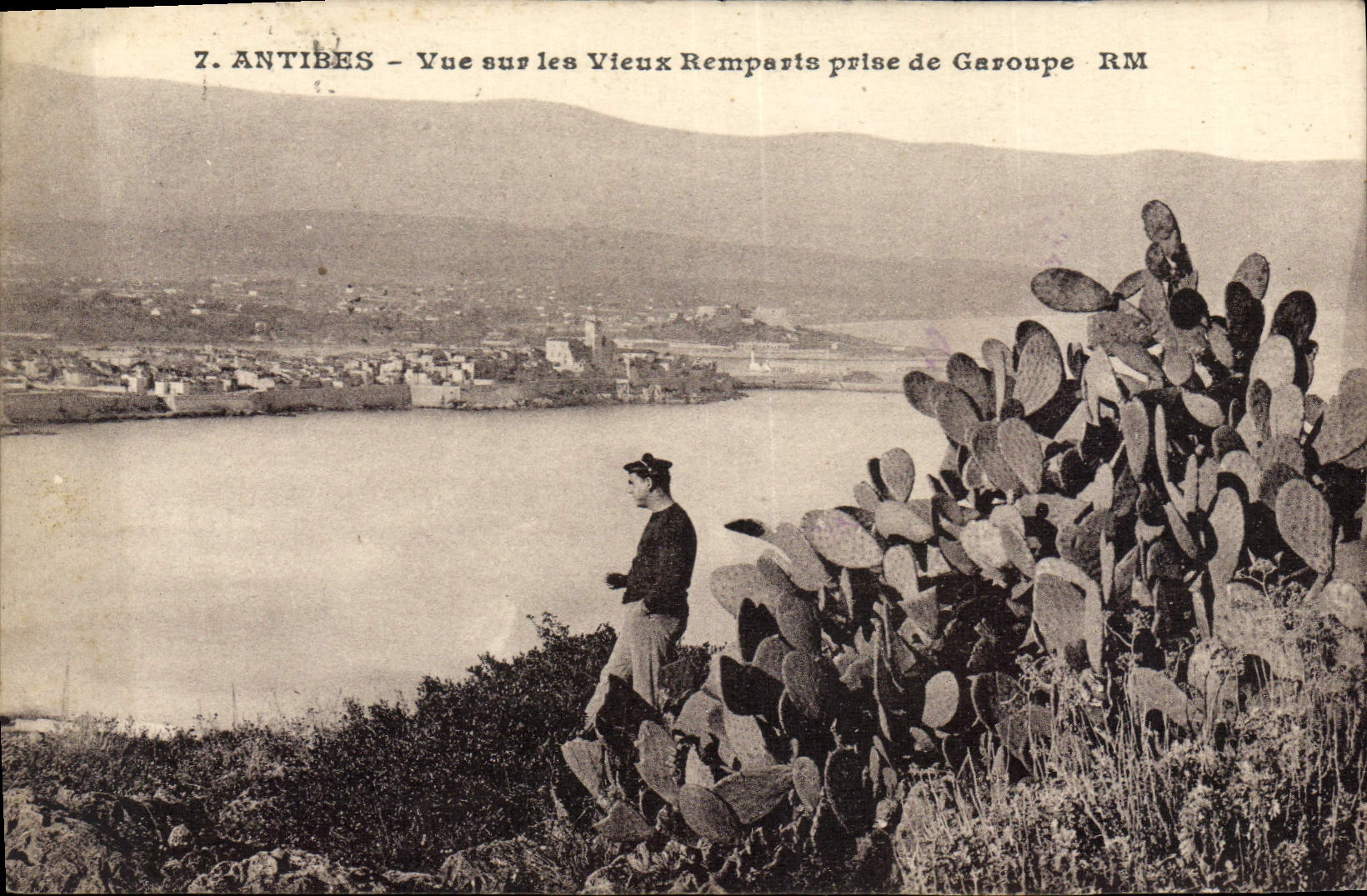 CPA Antibes Vue Sur Les Vieux Remparts Prise De Garoupe