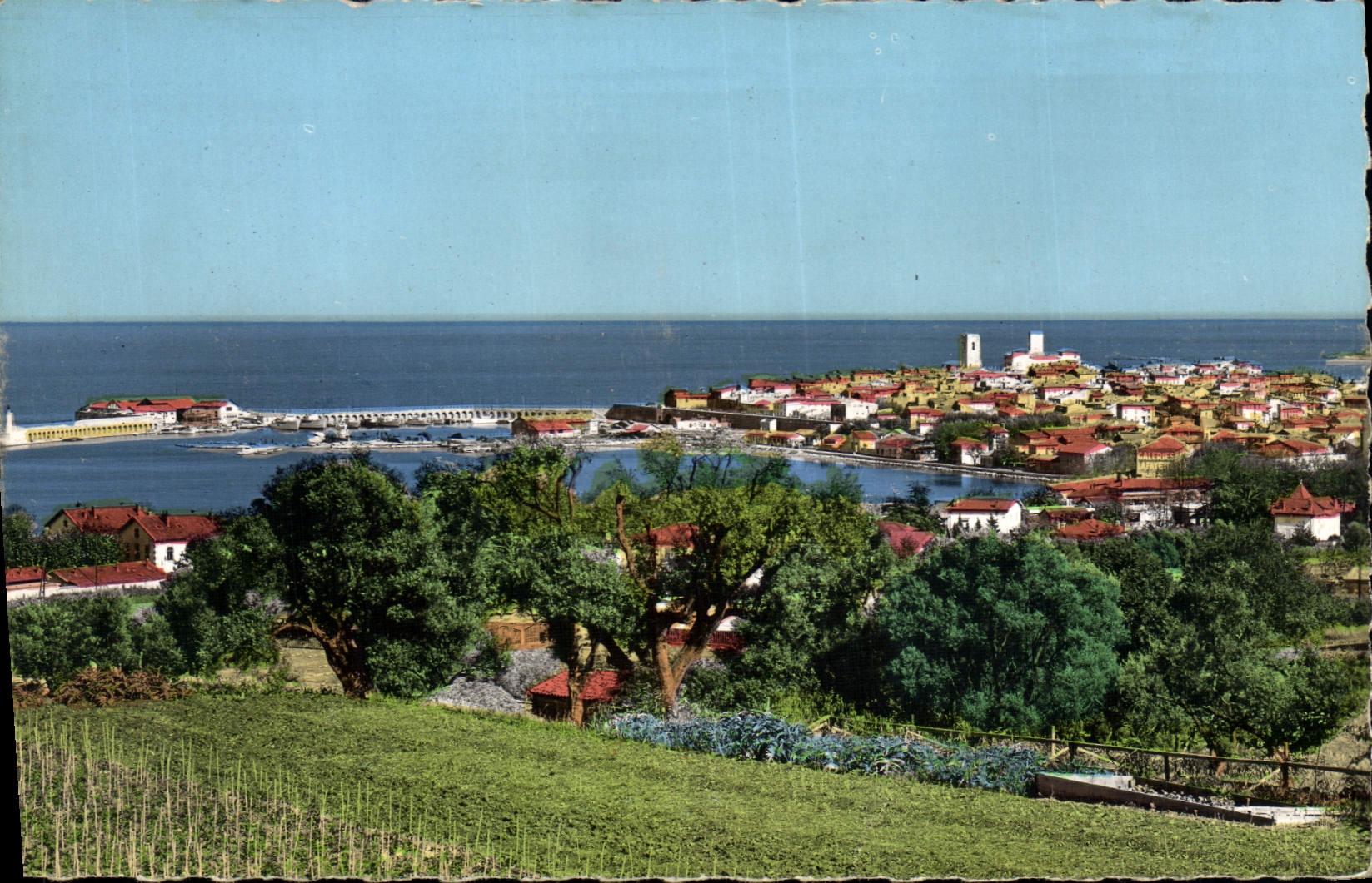 CPA Antibes Vue Sur La Ville Et Le Port