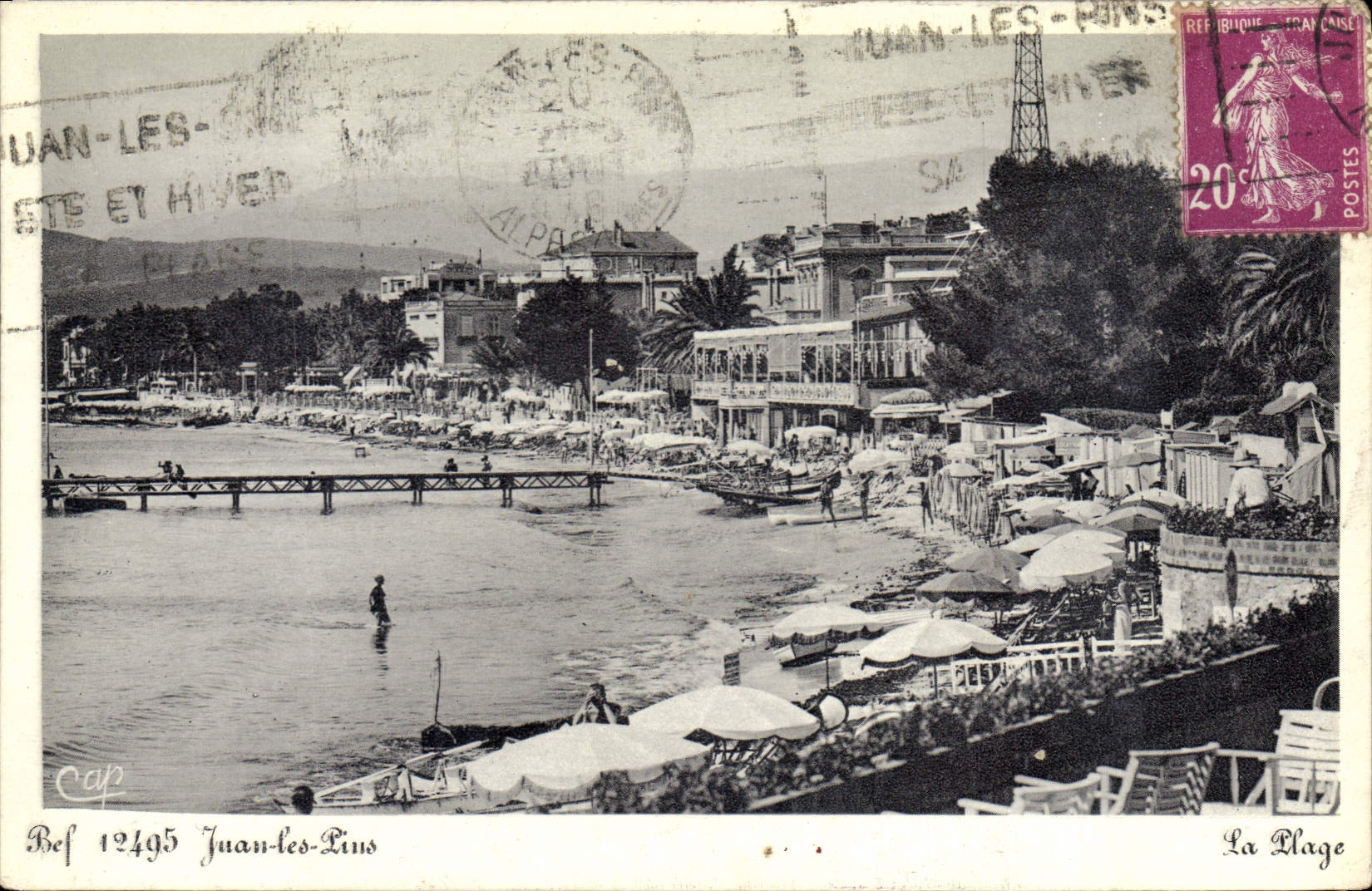 CPA Juan Les Pins La Plage