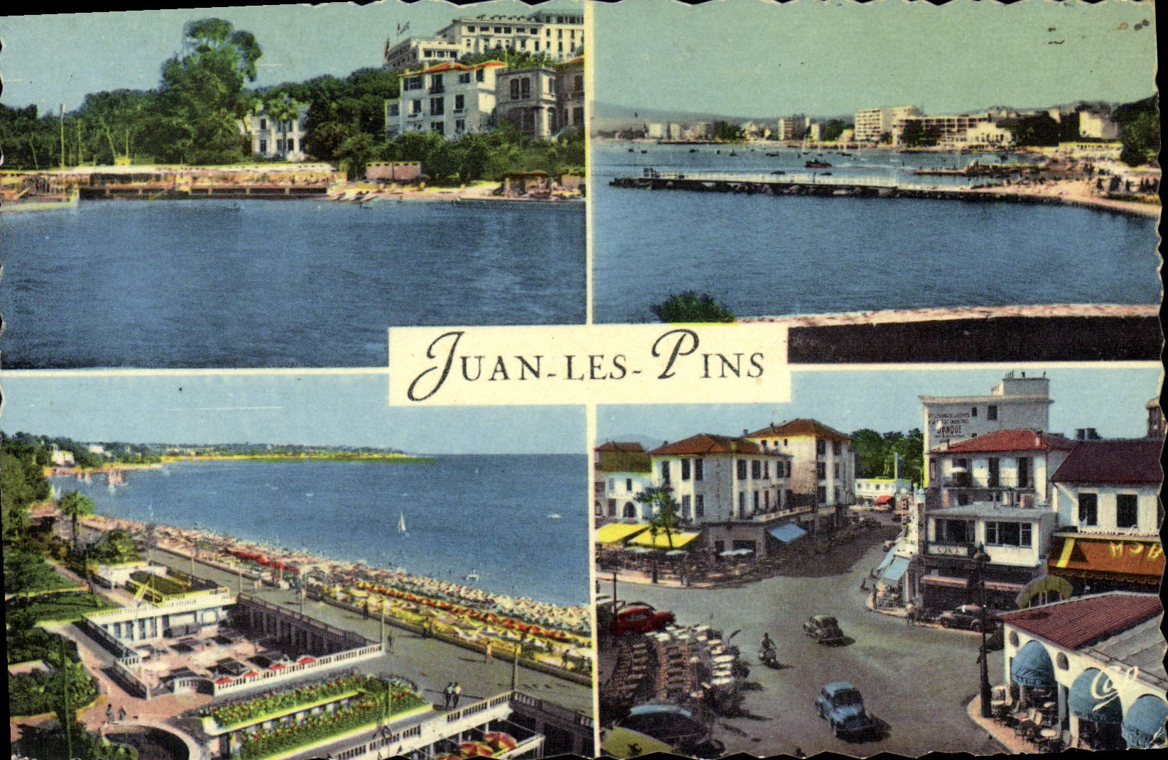 CPA Juan Les Pins Les Plages Et Le Carrefour