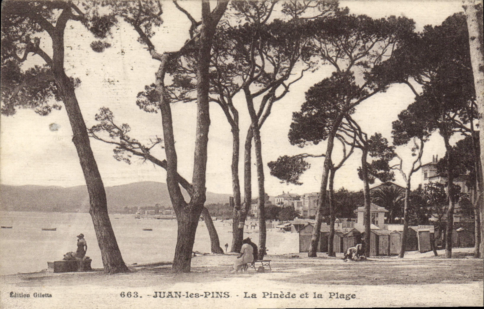 CPA Juan Les Pins La Pinede Et La Plage