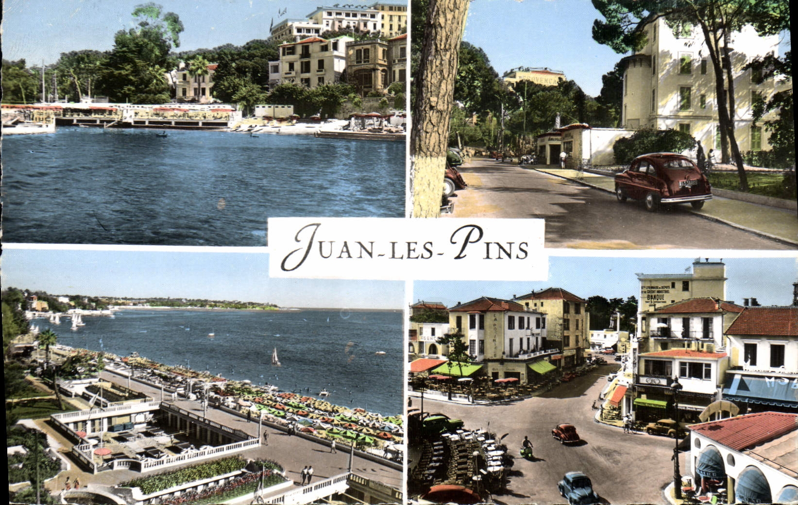 CPA Juan Les Pins hotels avenue de la pinede plage carrefour