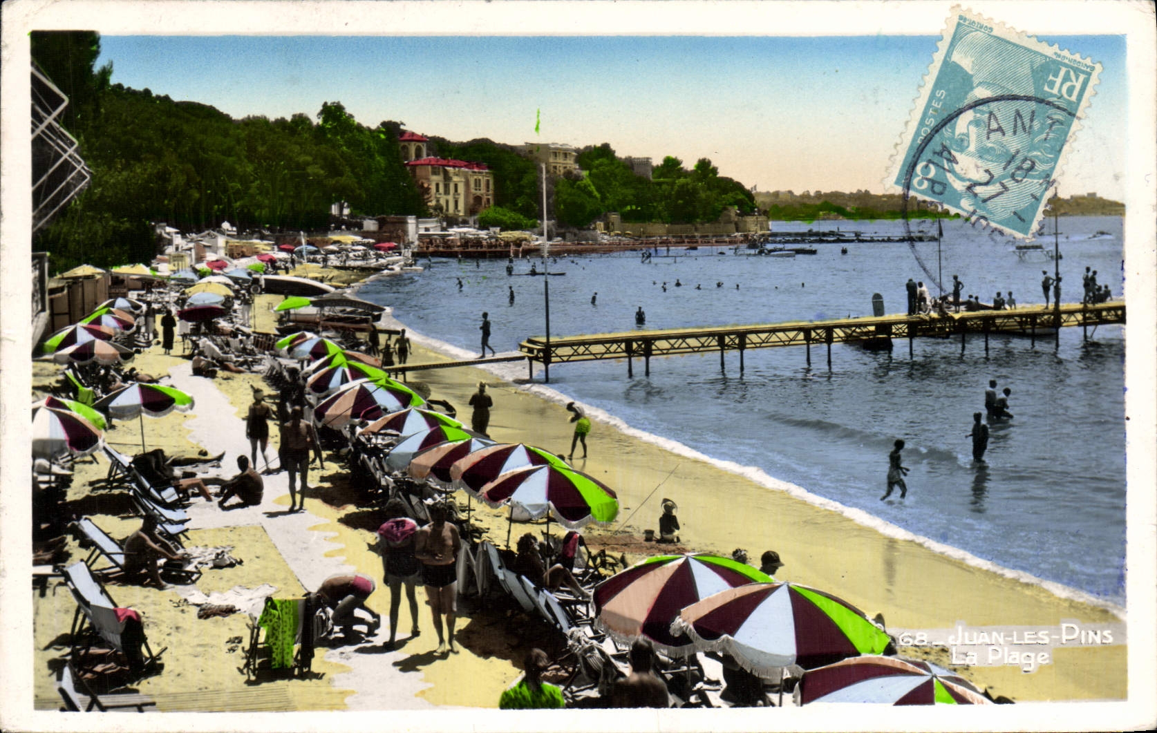 CPA Juan Les Pins La Plage