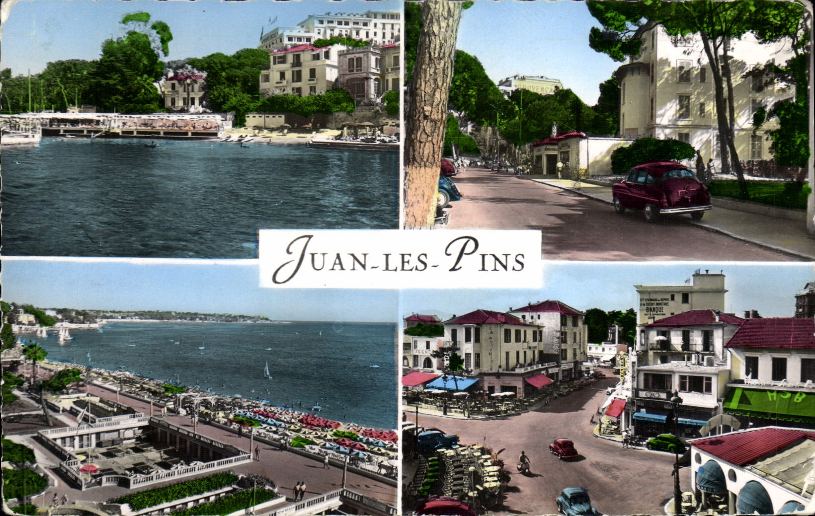 CPA Juan Les Pins Les Hotels Avenue De La Pinede Plage Carrefour