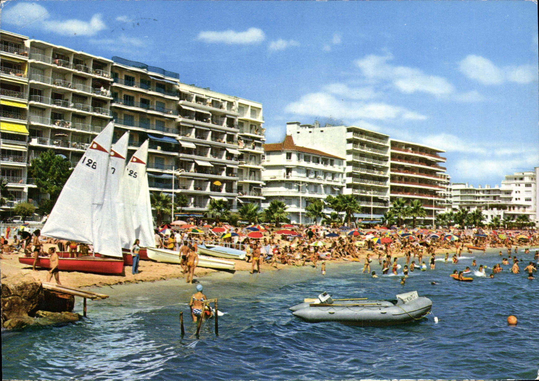 CPSM Juan Les Pins Une Partie Des Plages école de voile