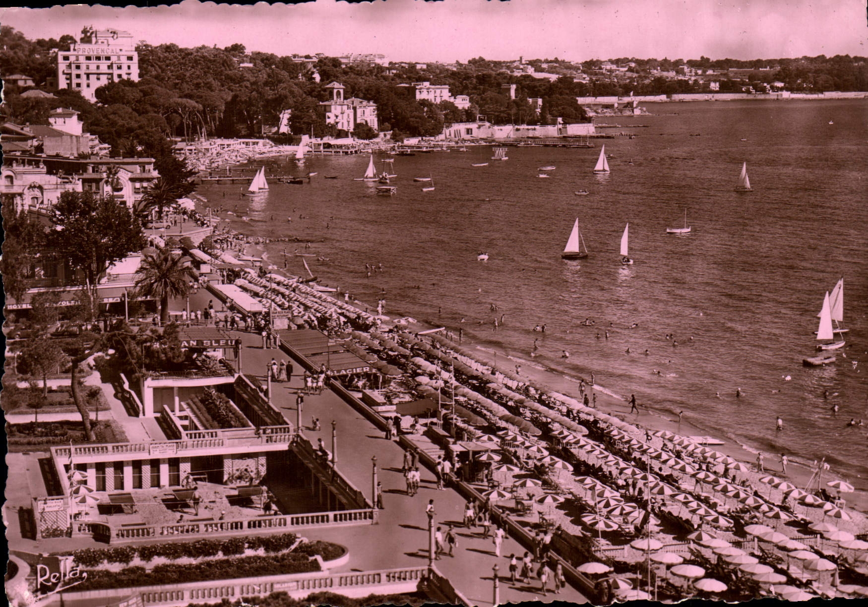 CPSM Juan Les Pins La Plage Du Grand Pin